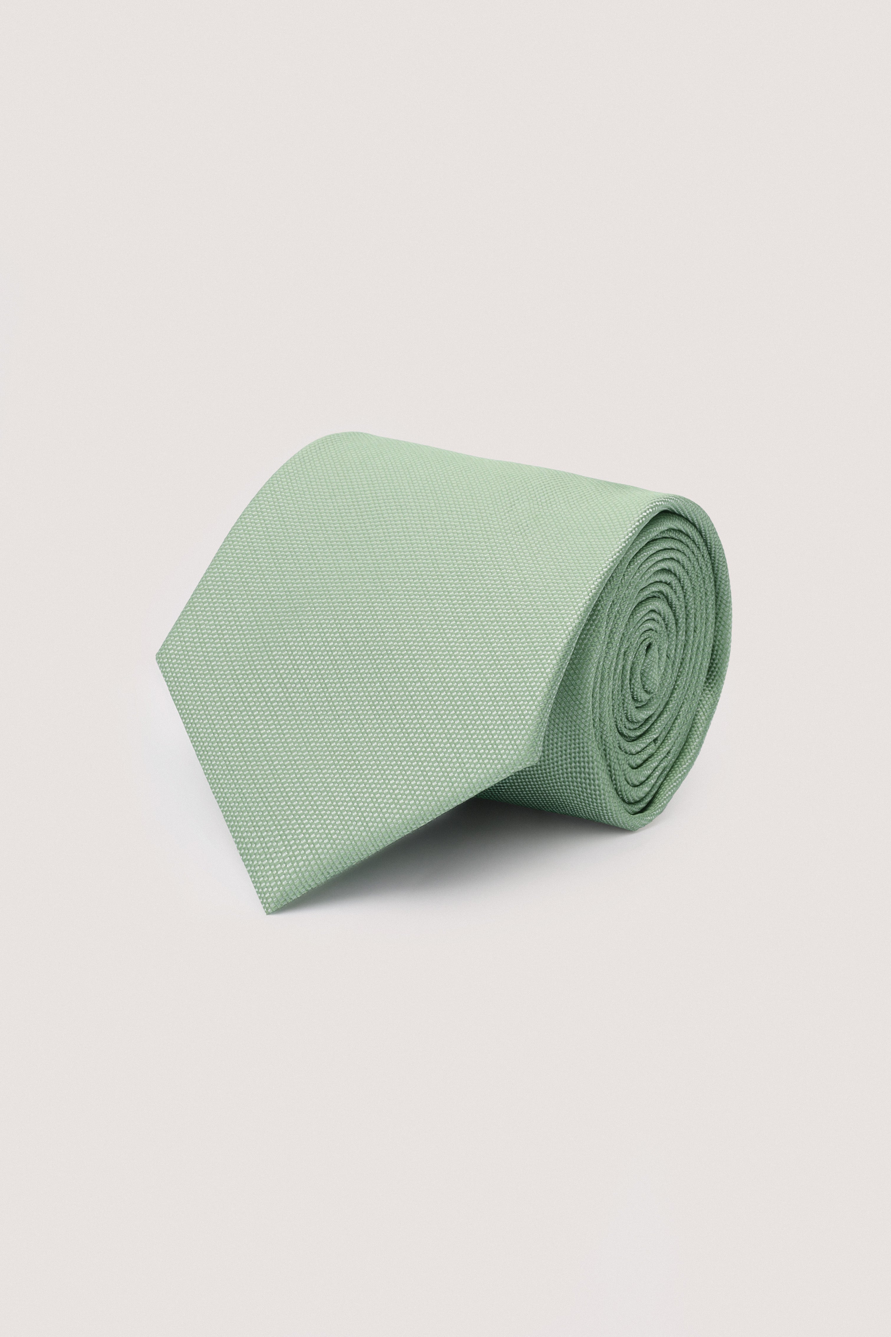 Traditional Mint Necktie with Handkerchief
