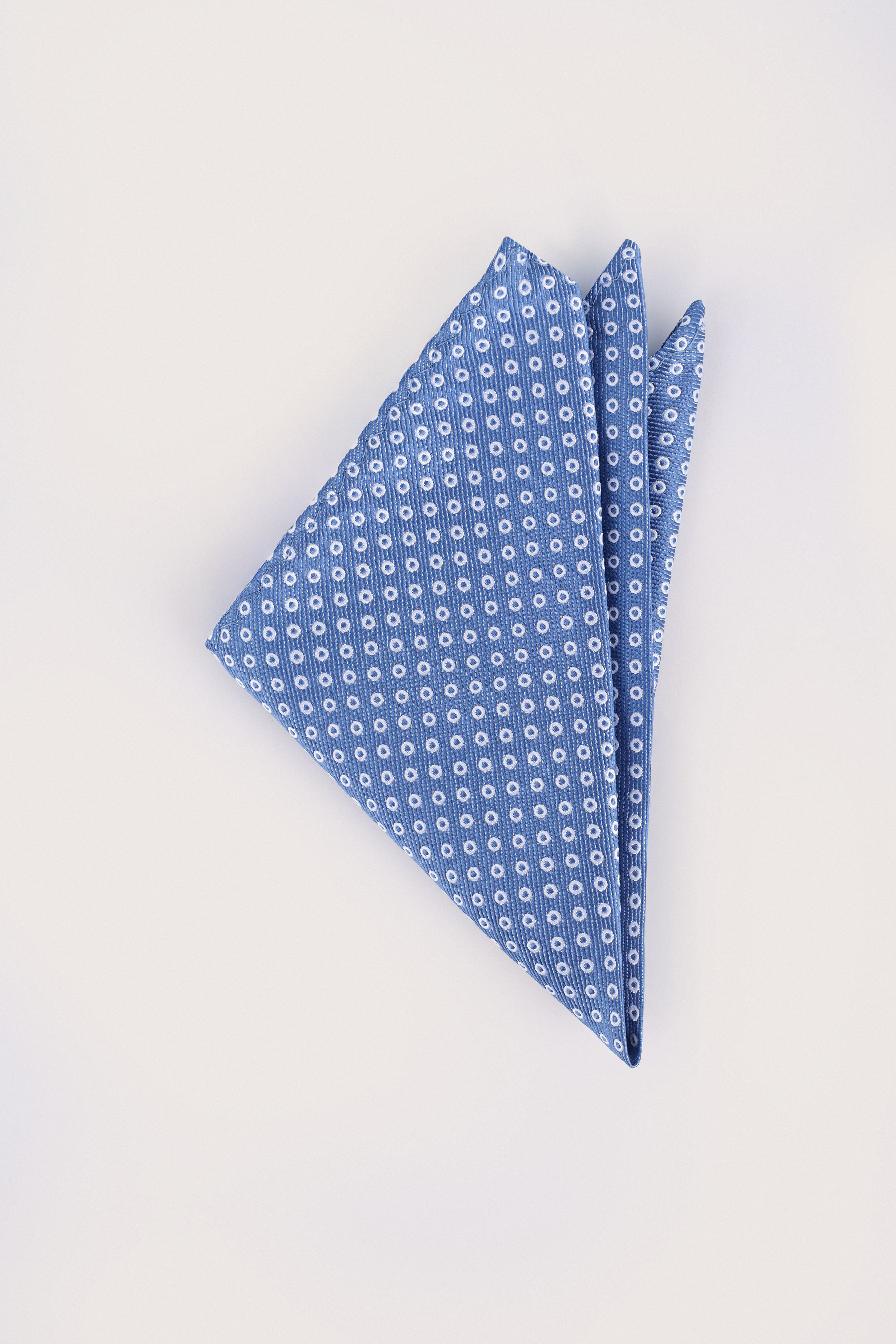 Light Blue Necktie with Handkerchief