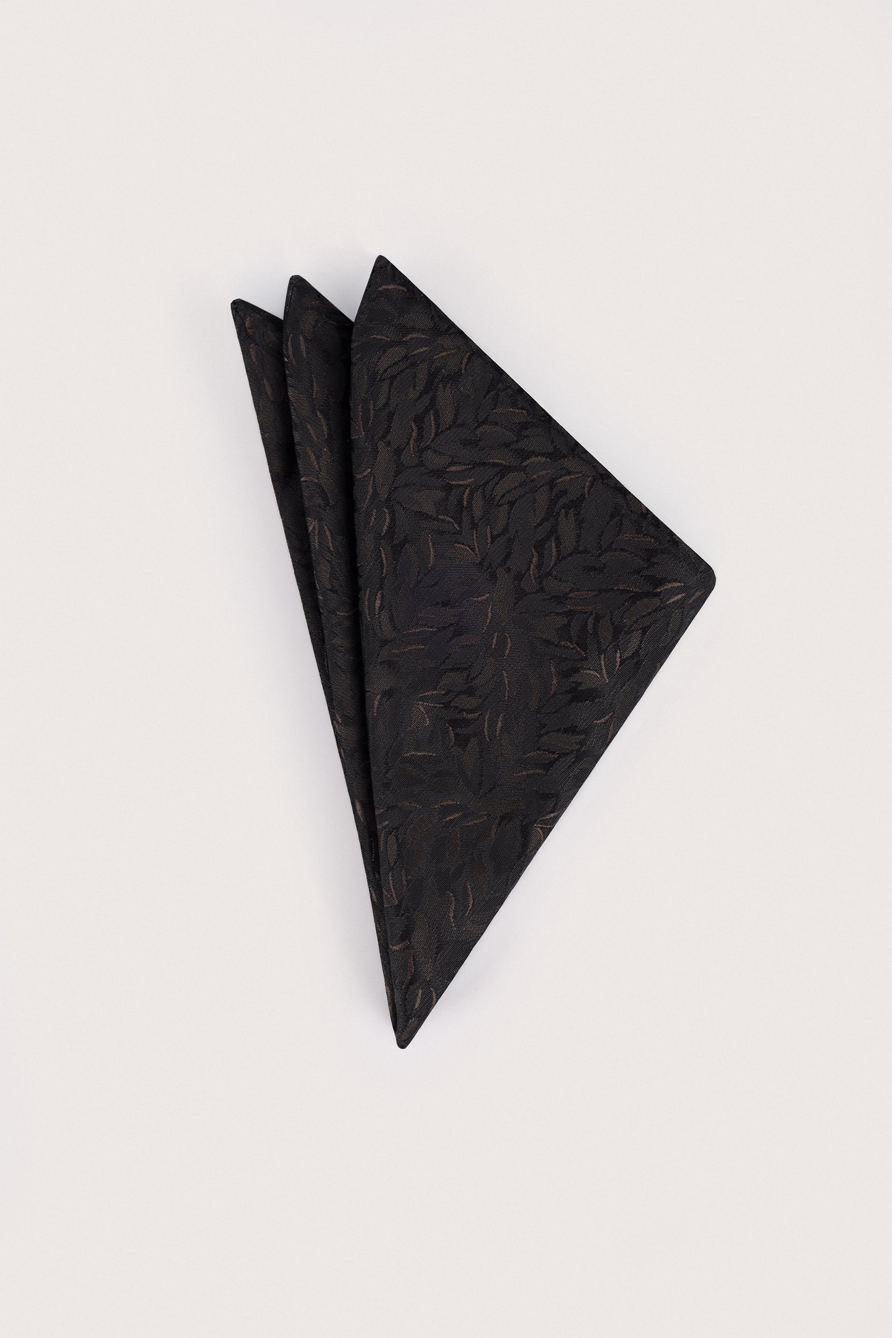 Dark Brown  Necktie with Handkerchief