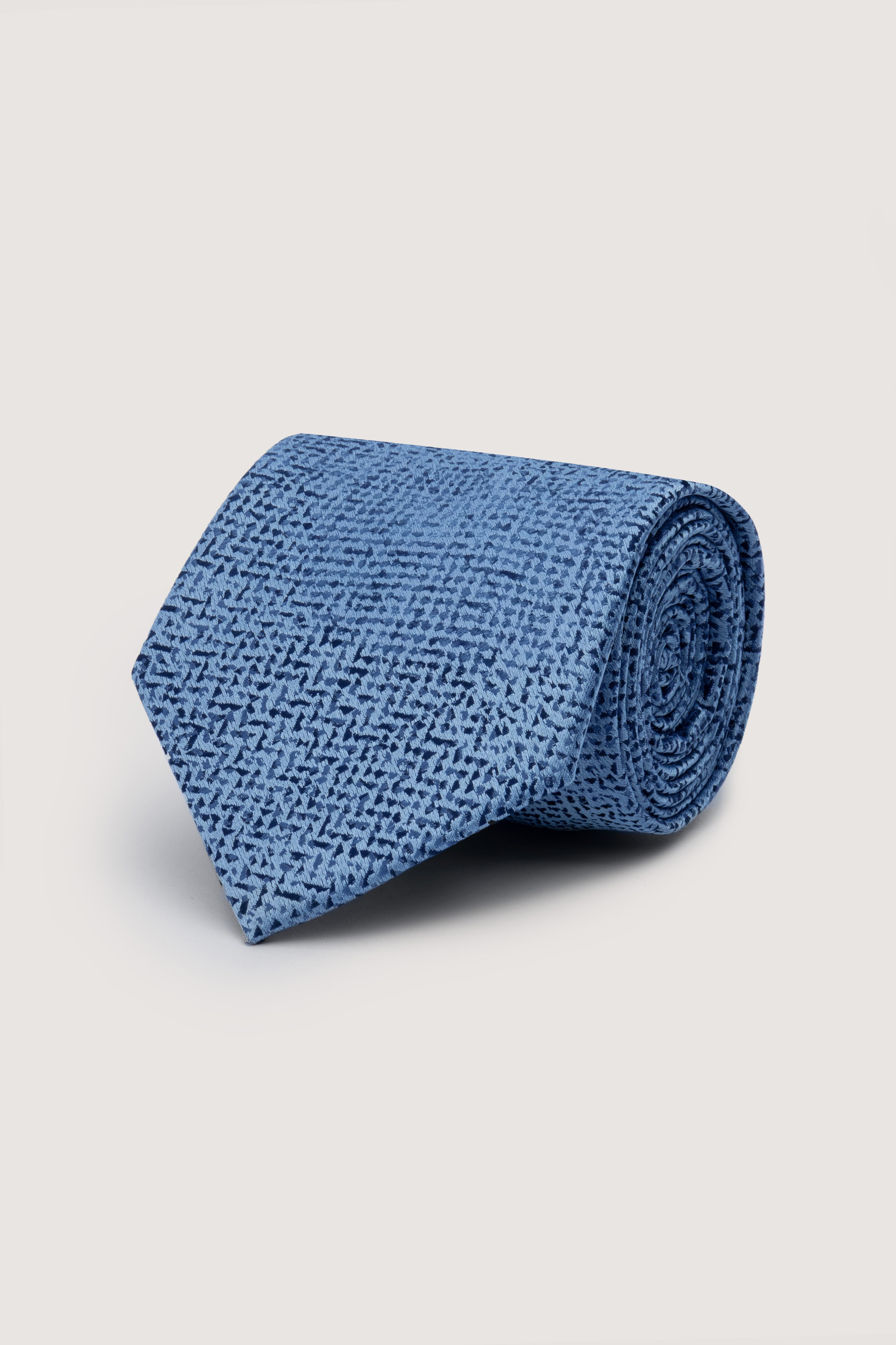 Light Blue Necktie with Handkerchief