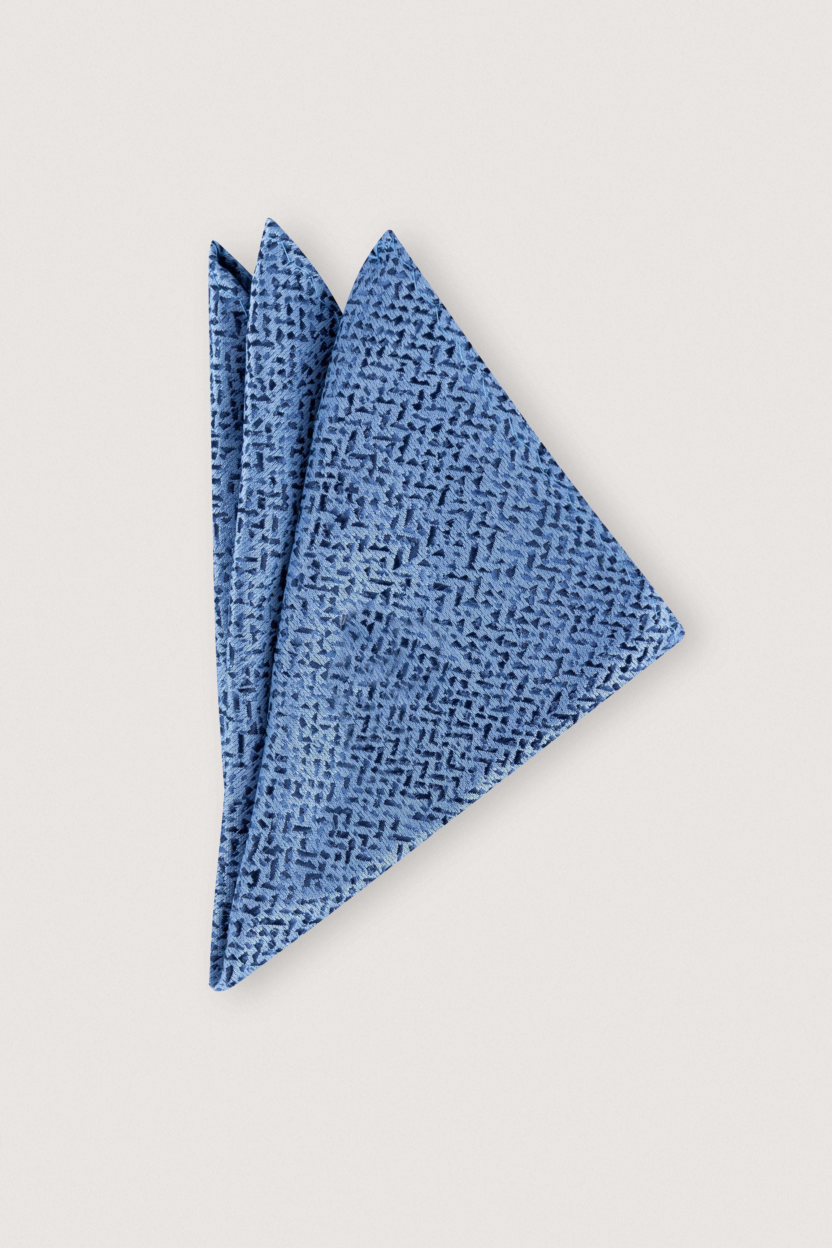 Light Blue Necktie with Handkerchief