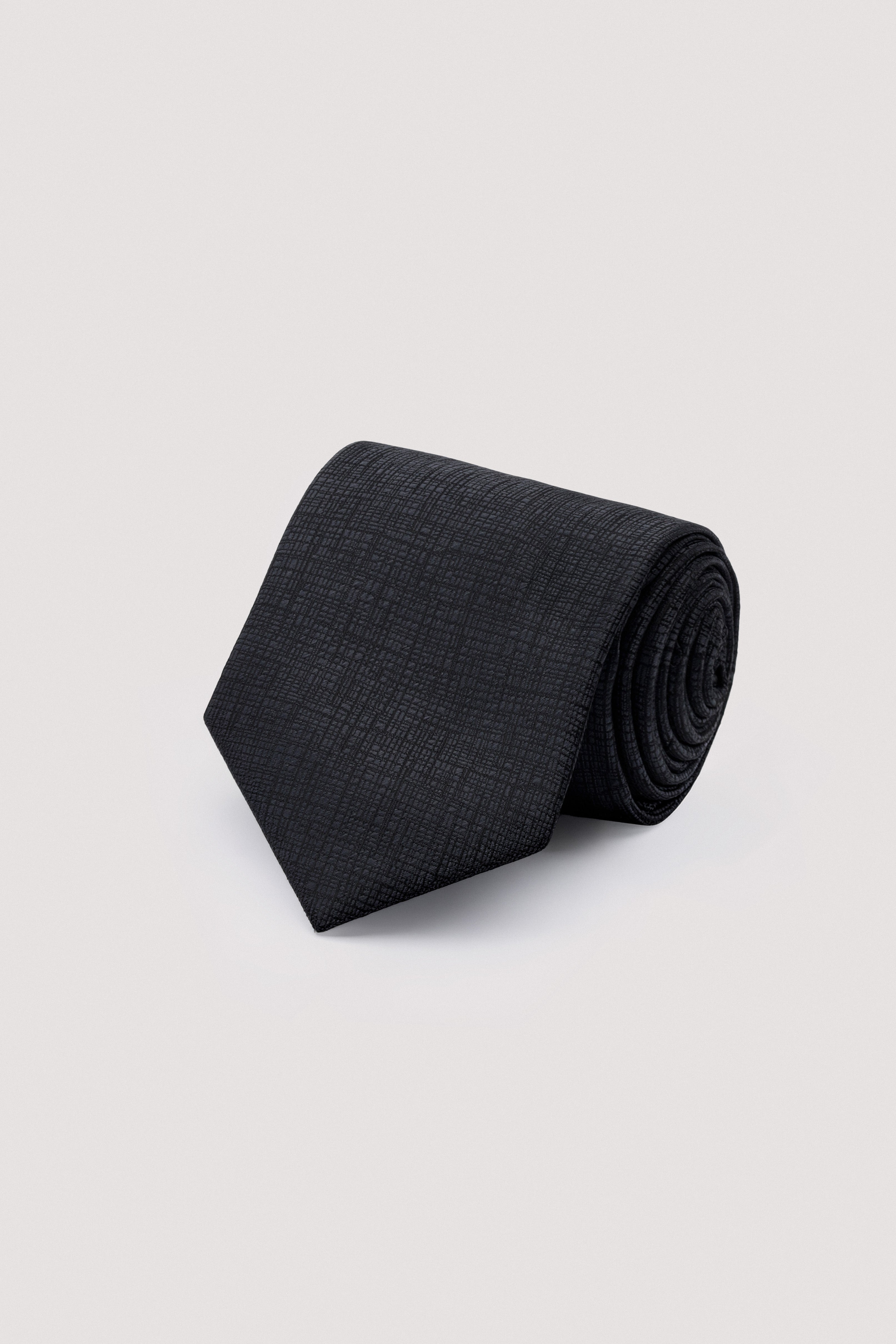 Black Necktie with Handkerchief
