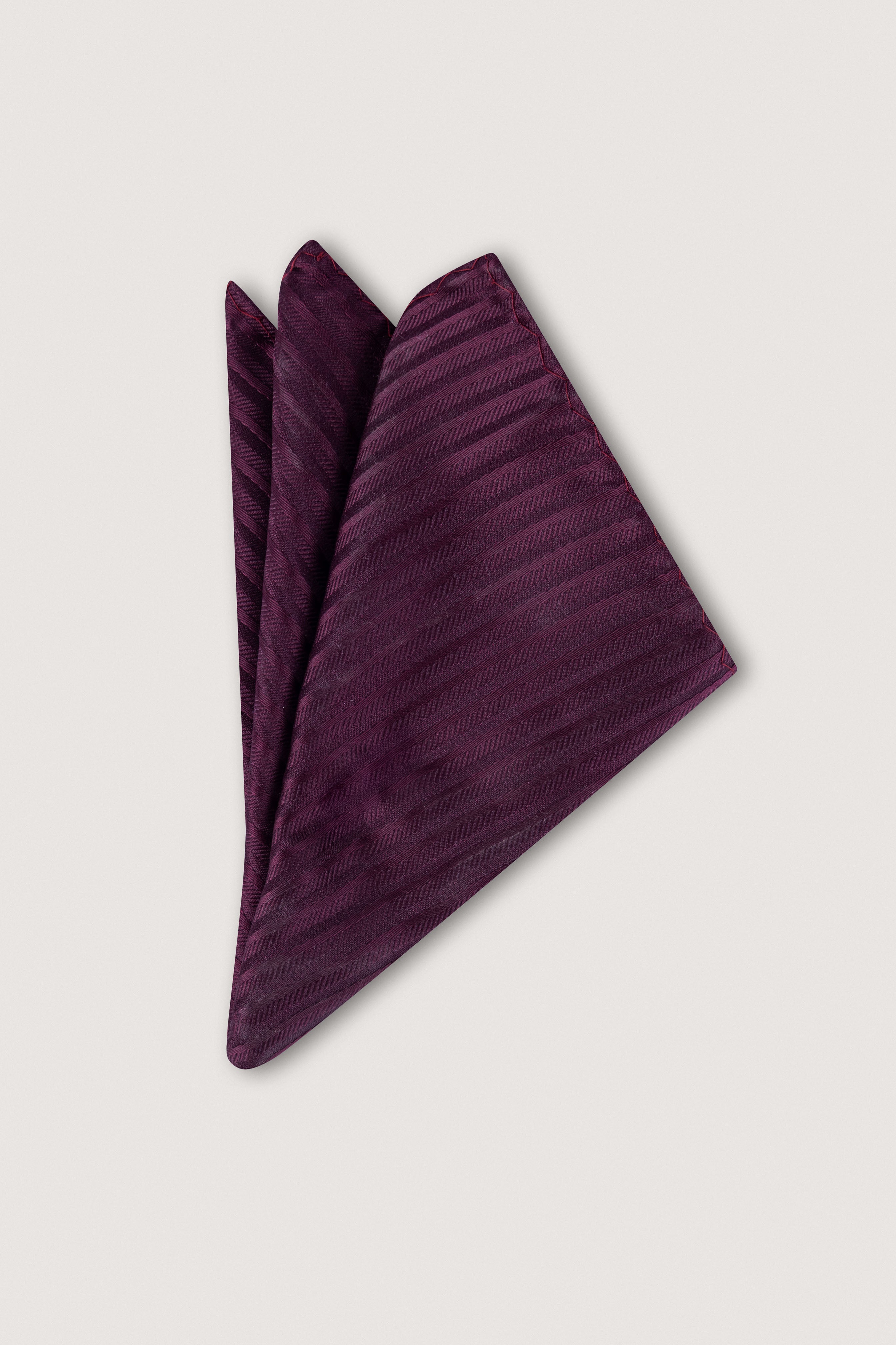 Dark Red Necktie with Handkerchief - De Backers - 2