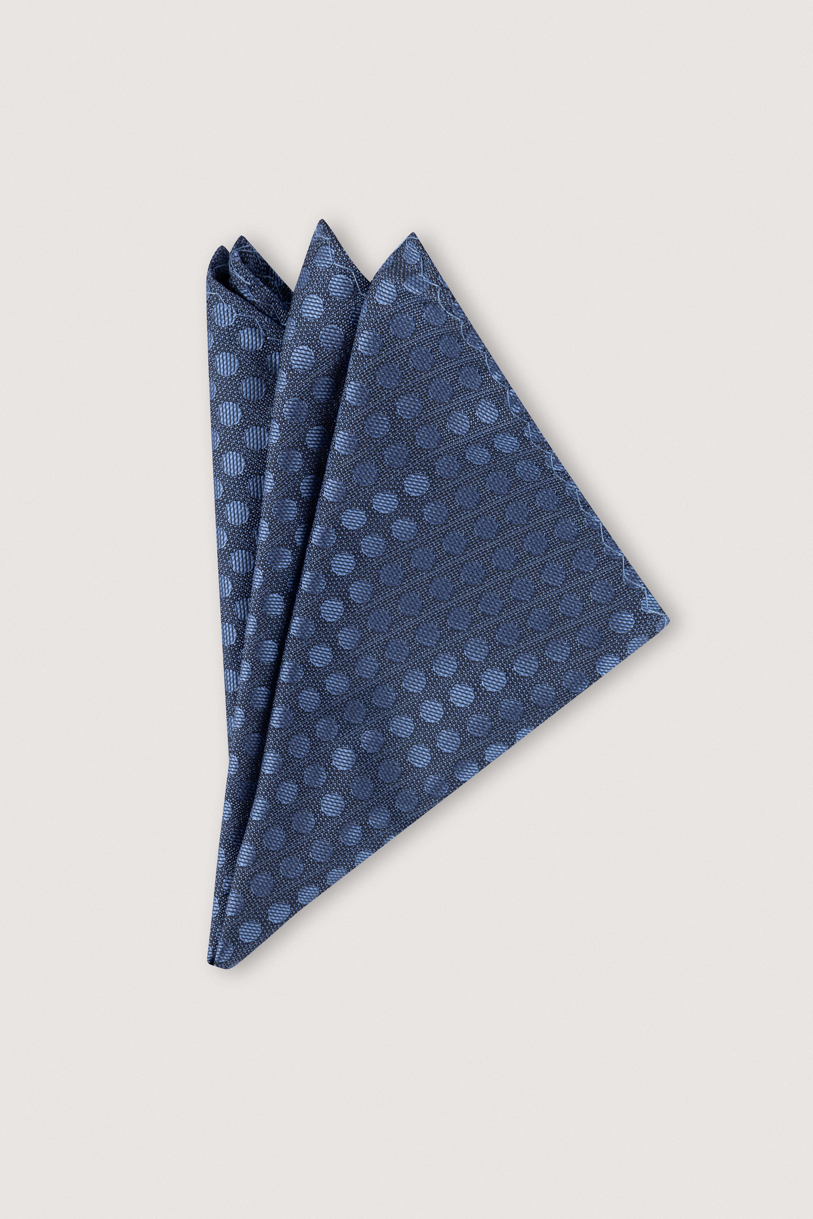Navy Necktie with Handkerchief