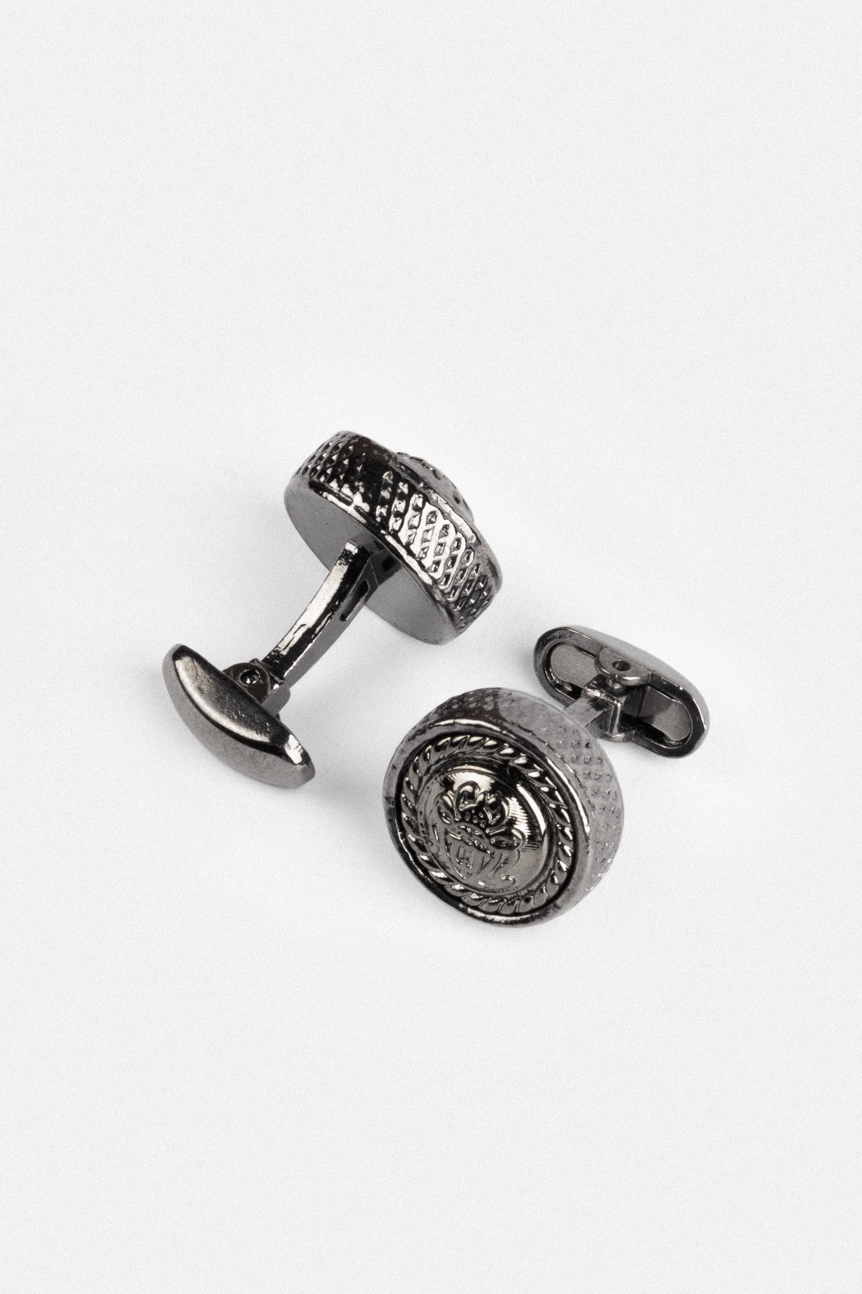 Round-shaped Silver Cufflinks