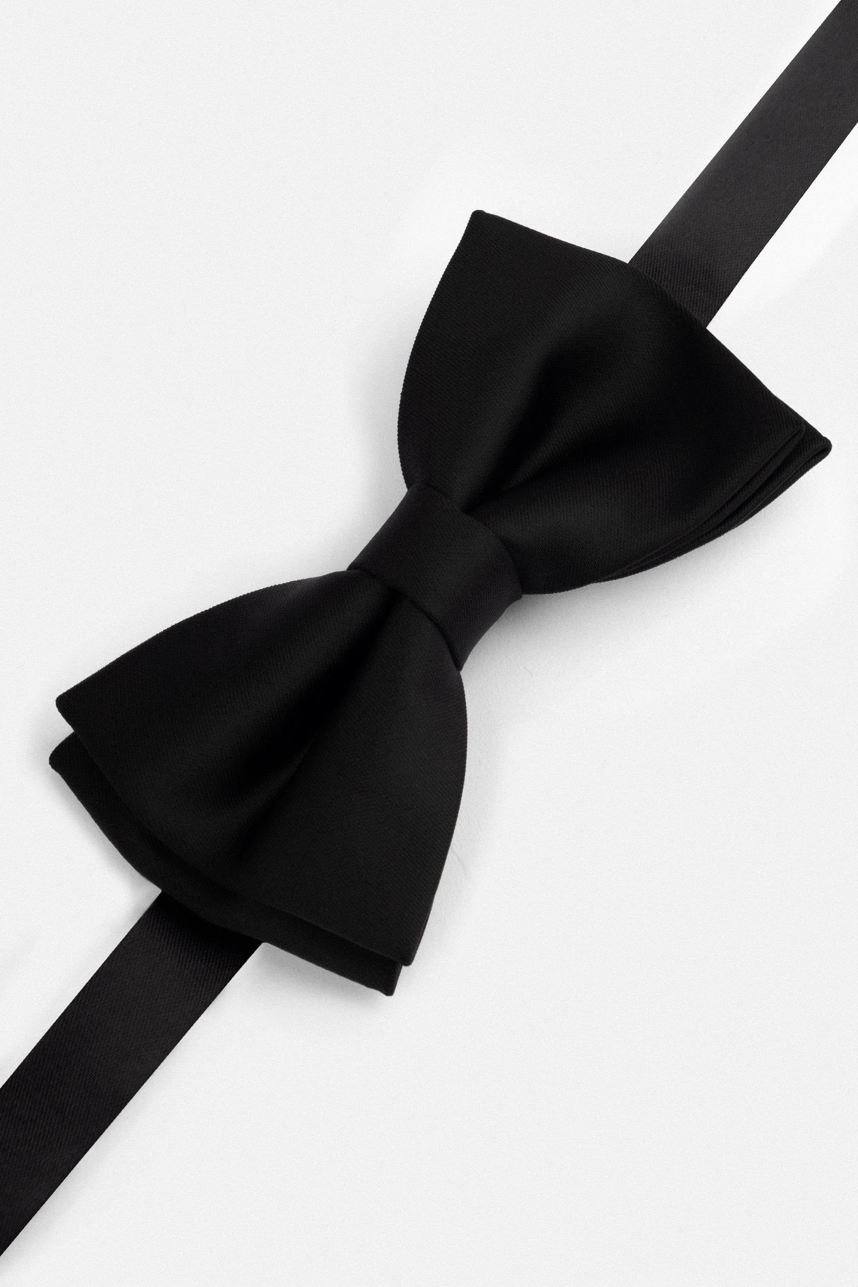 Satin Black Bow Tie