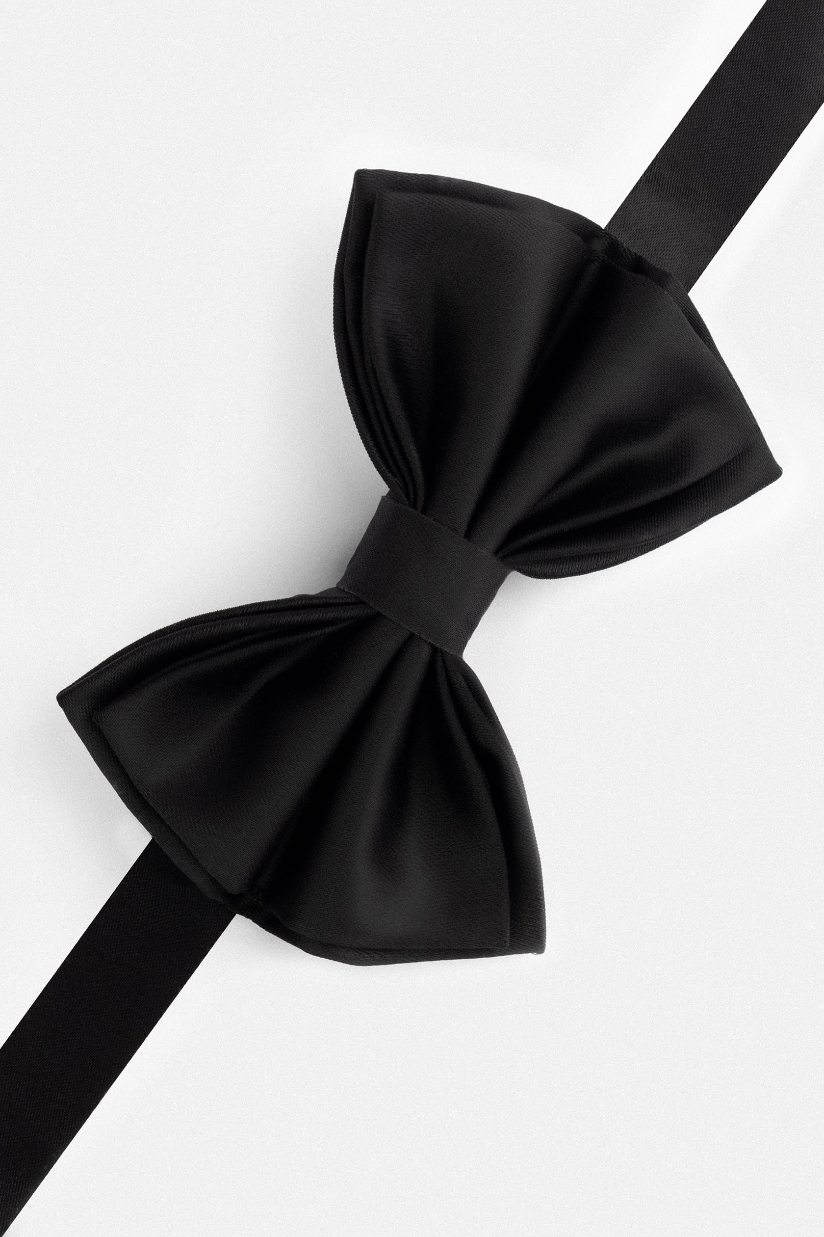 Satin Black Bow Tie