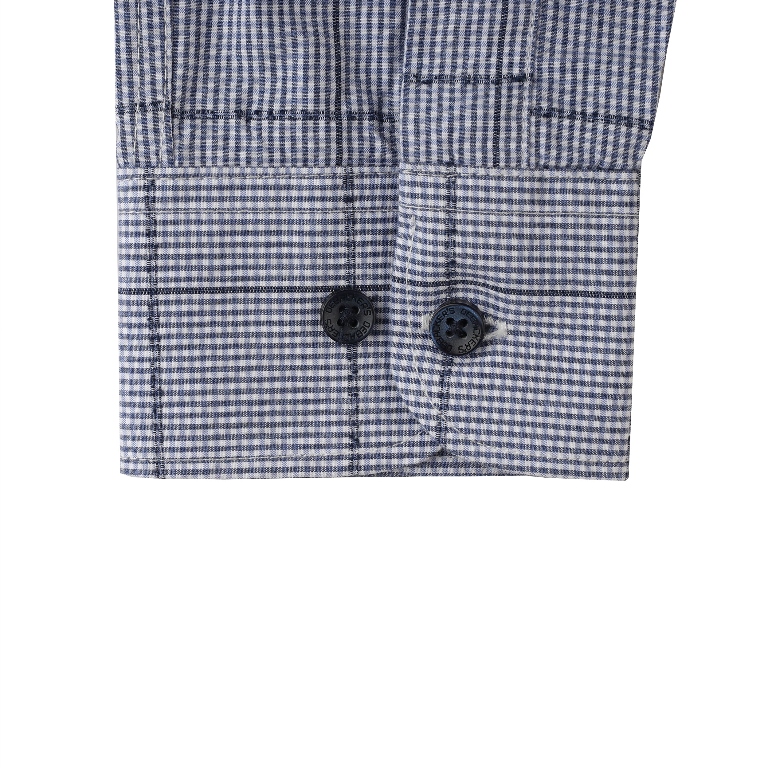 Checked Navy & Blue Cotton  Casual Shirt - 3