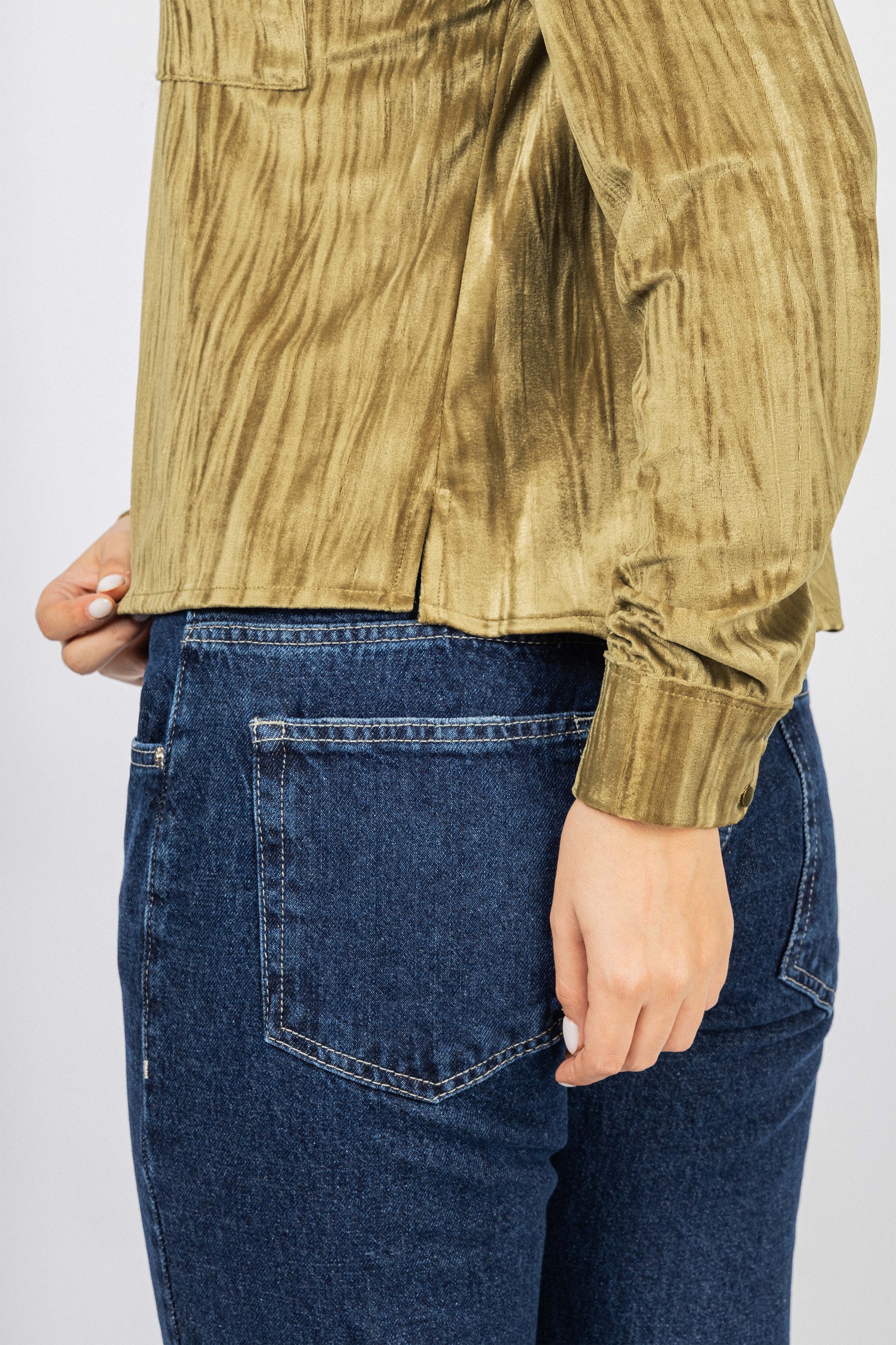 Brown Velvet Casual Shirt