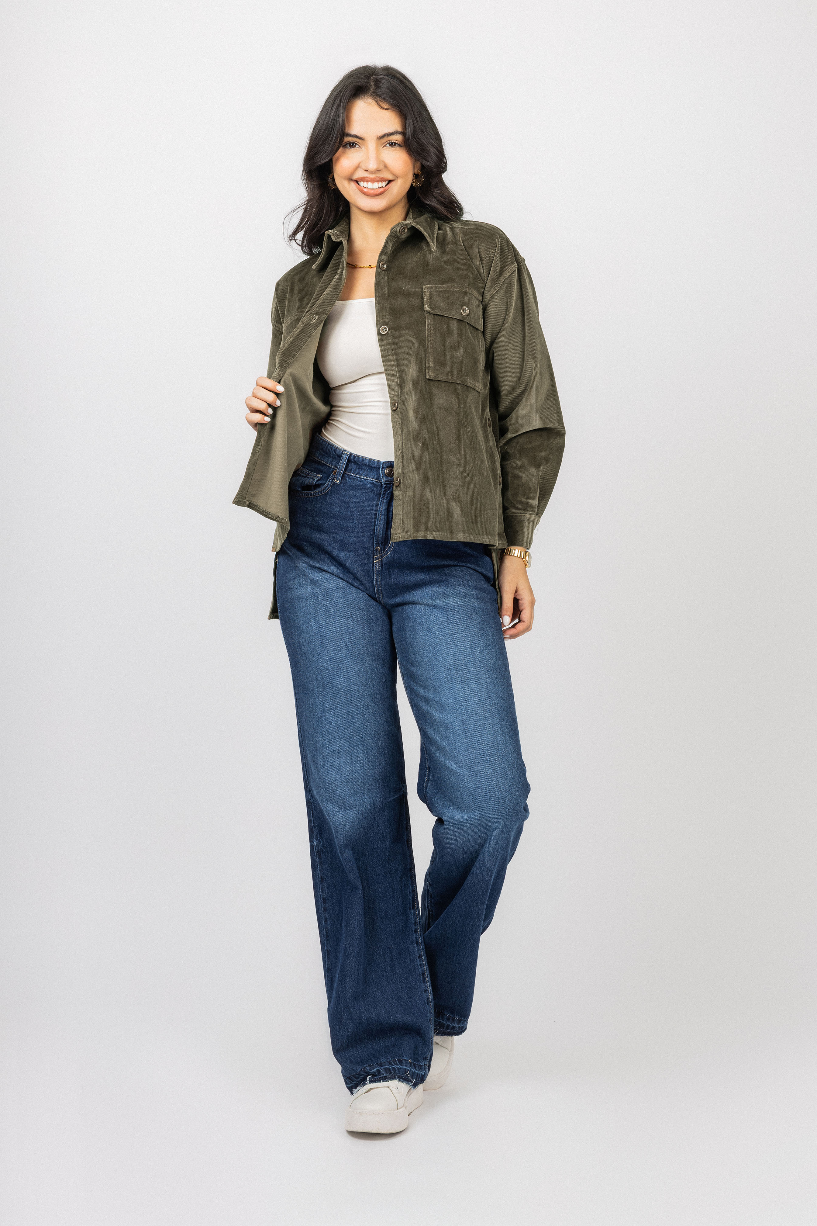 Brown Corduroy Velvet Casual Shirt