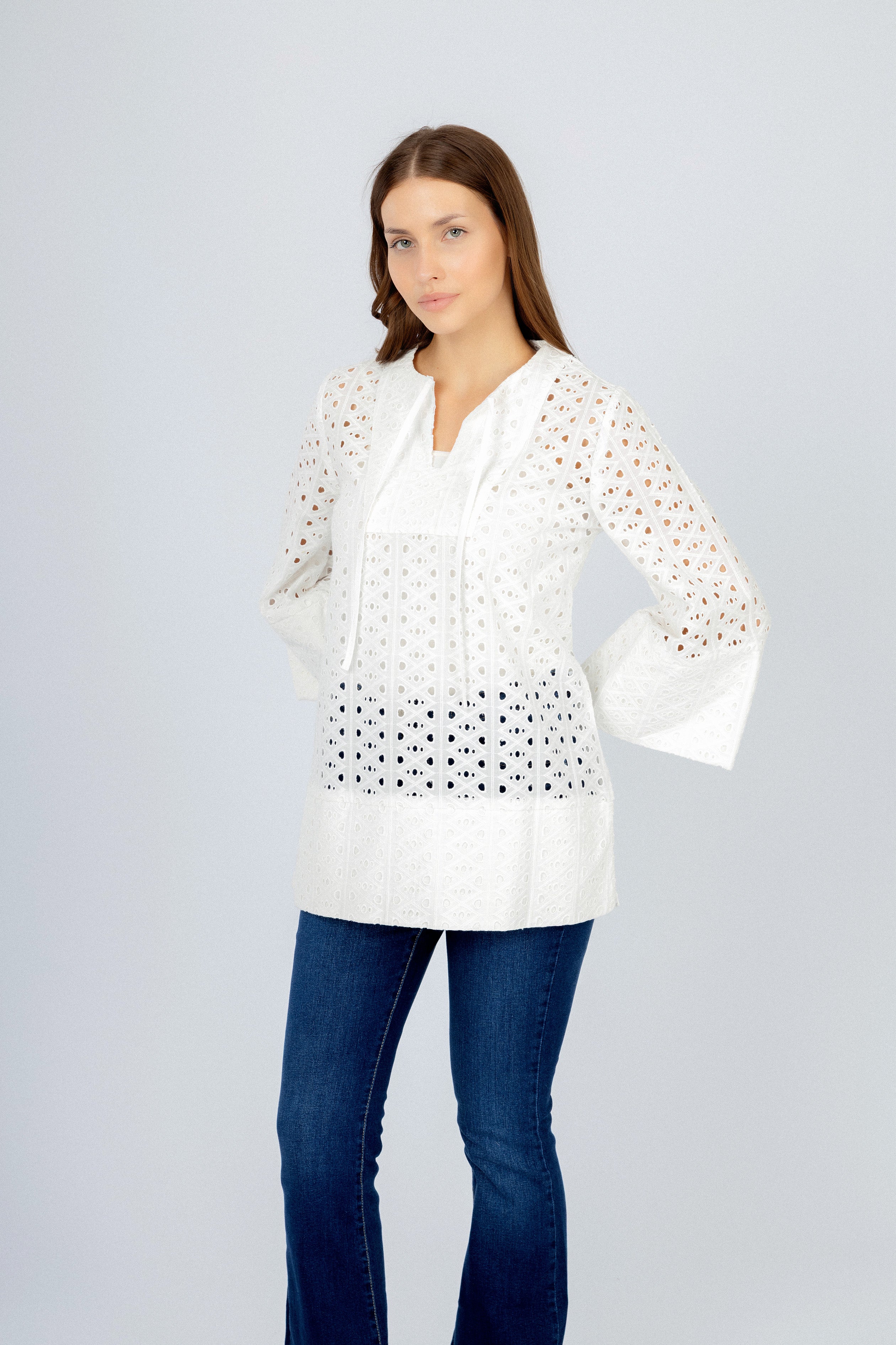 White Eyelet Blouse