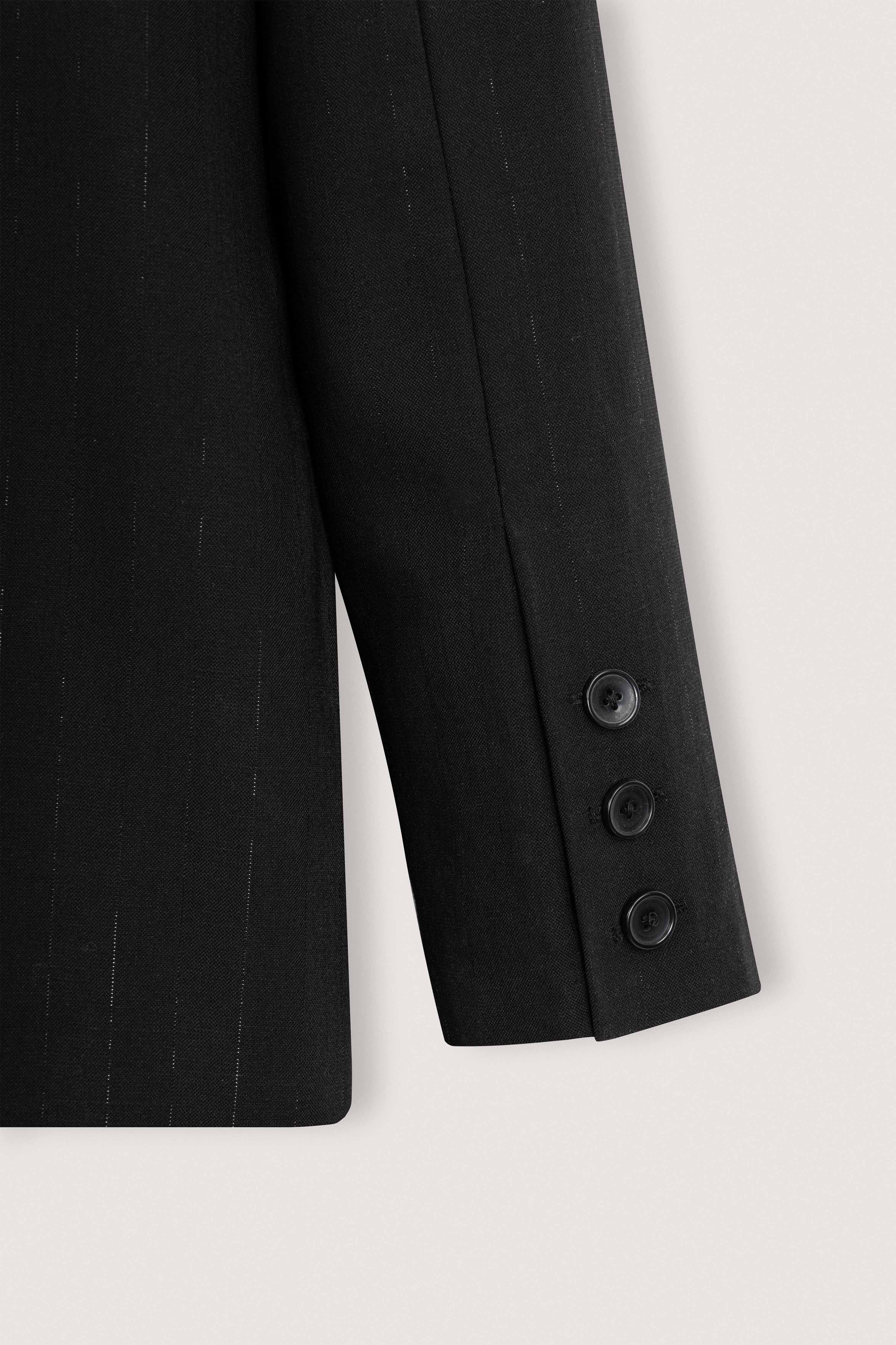 Black Textured Classic Women's Suit