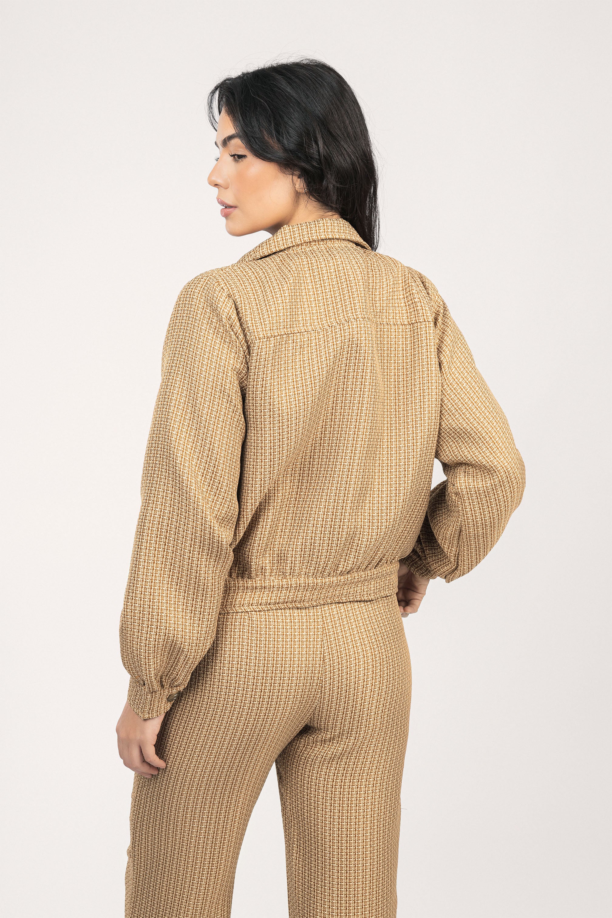 Light Brown Jacquard Women Set