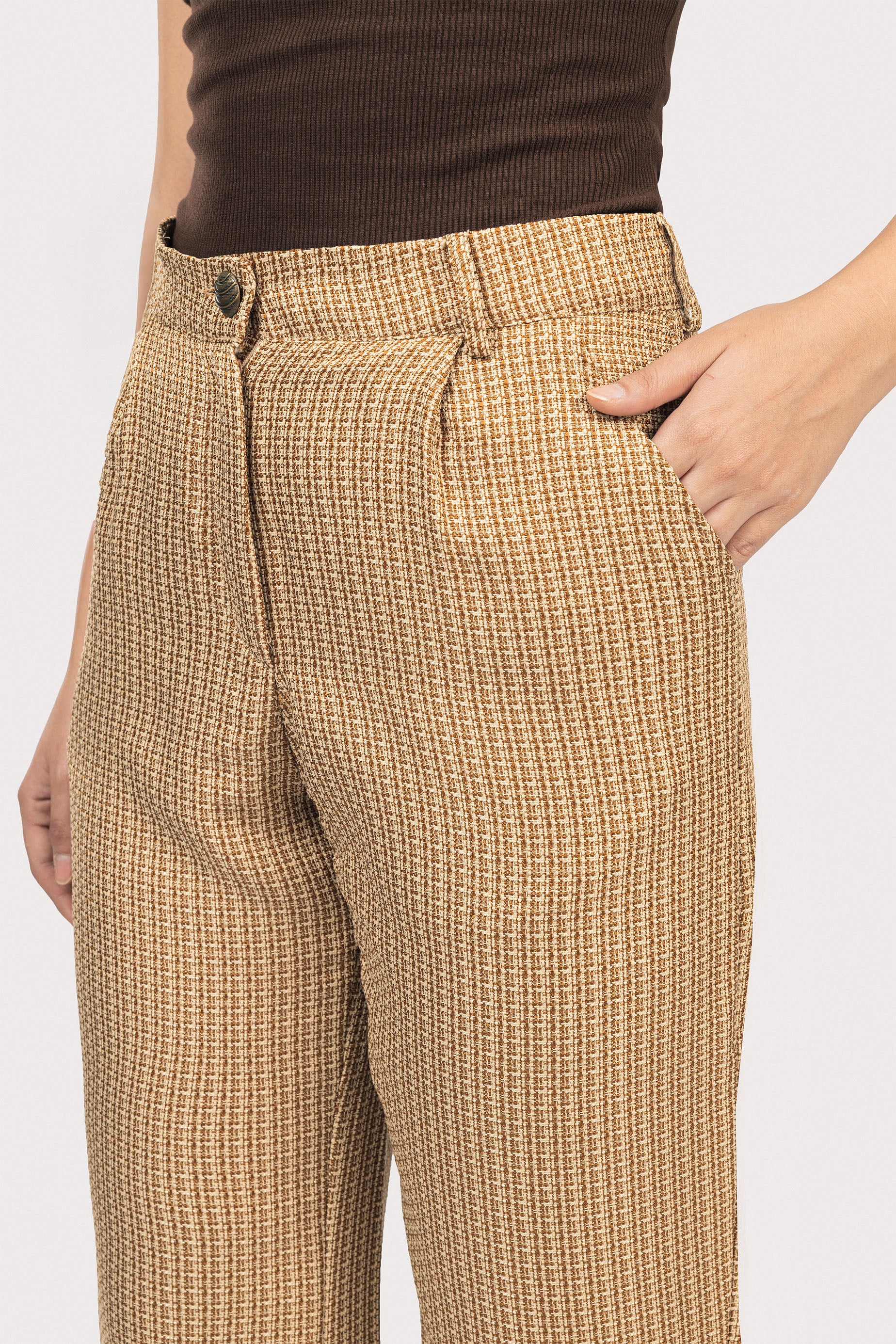 Light Brown Jacquard Women Set