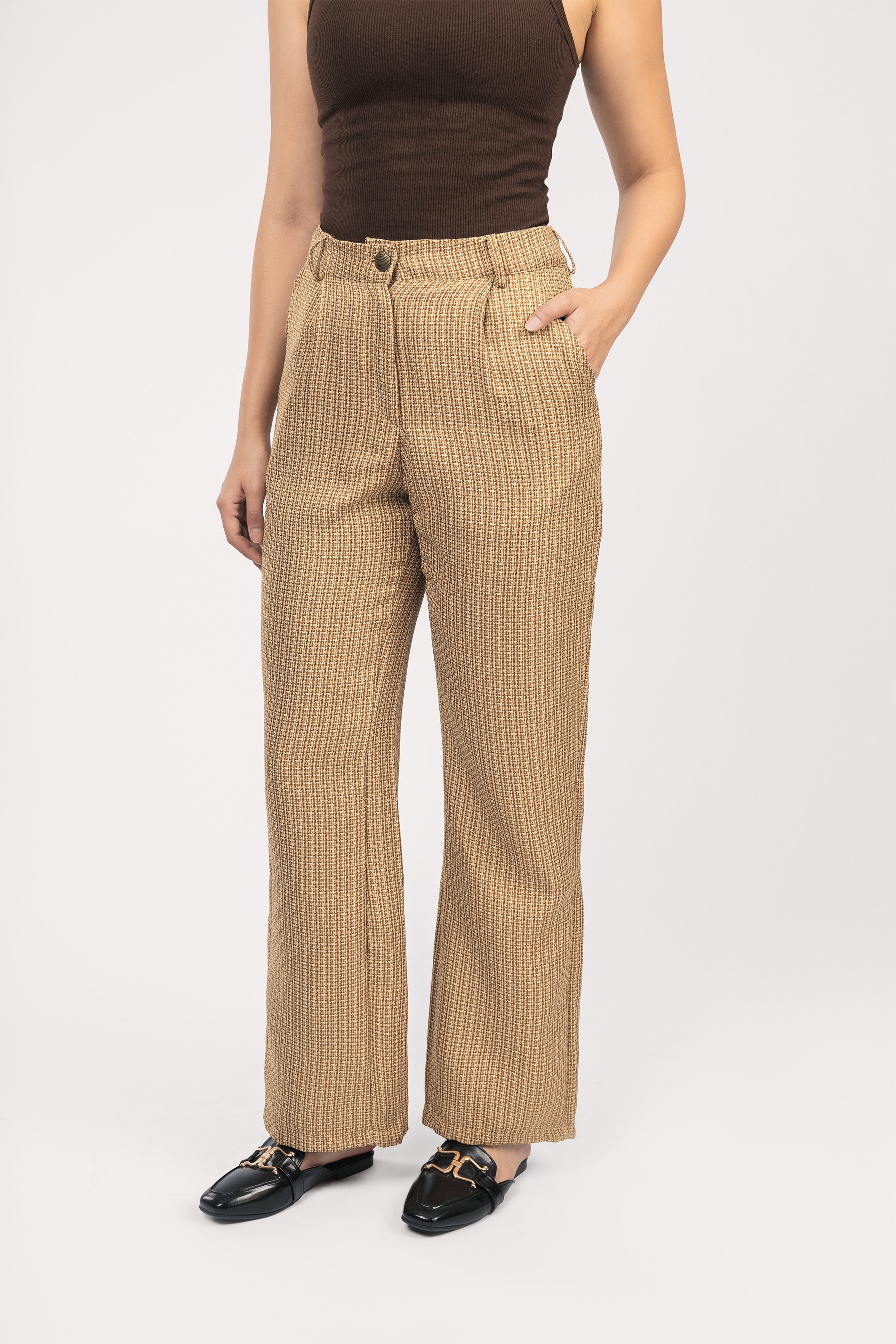 Light Brown Jacquard Women Set