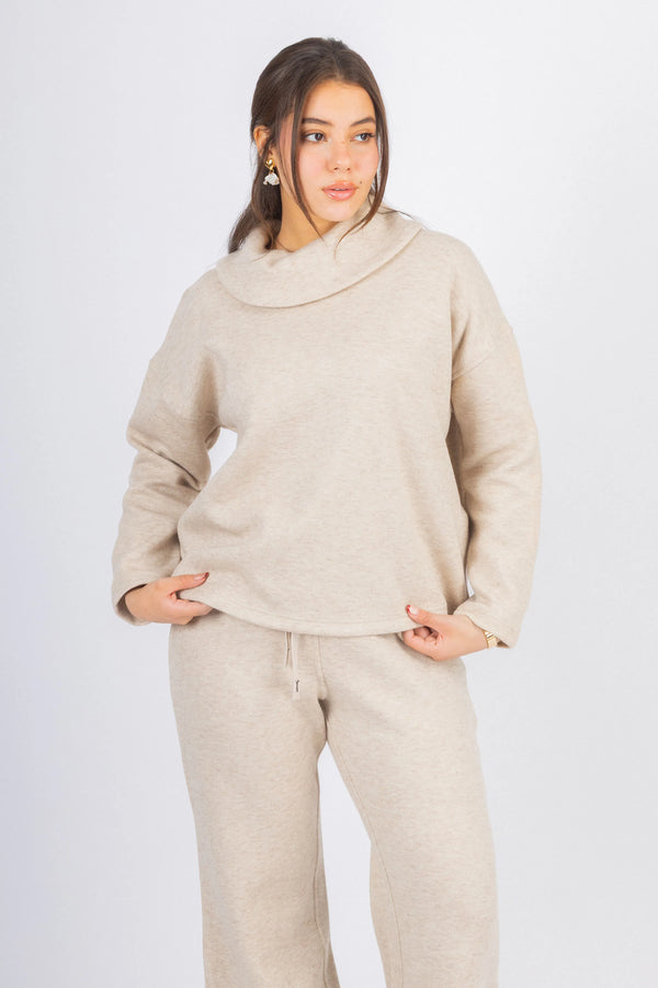 Beige Casual Women's Set