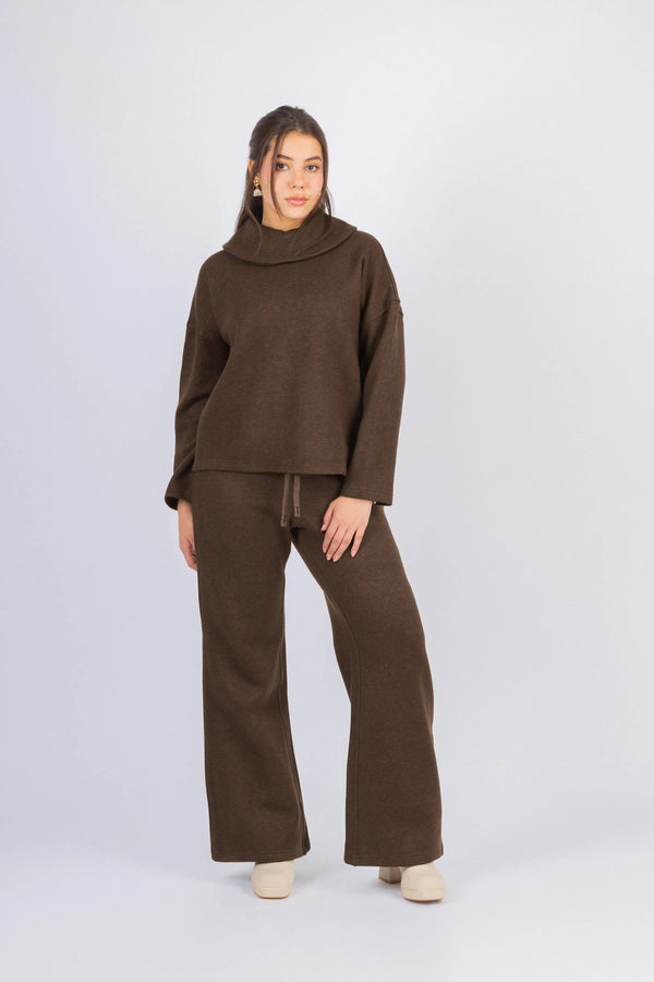 Brown Casual Women's Set
