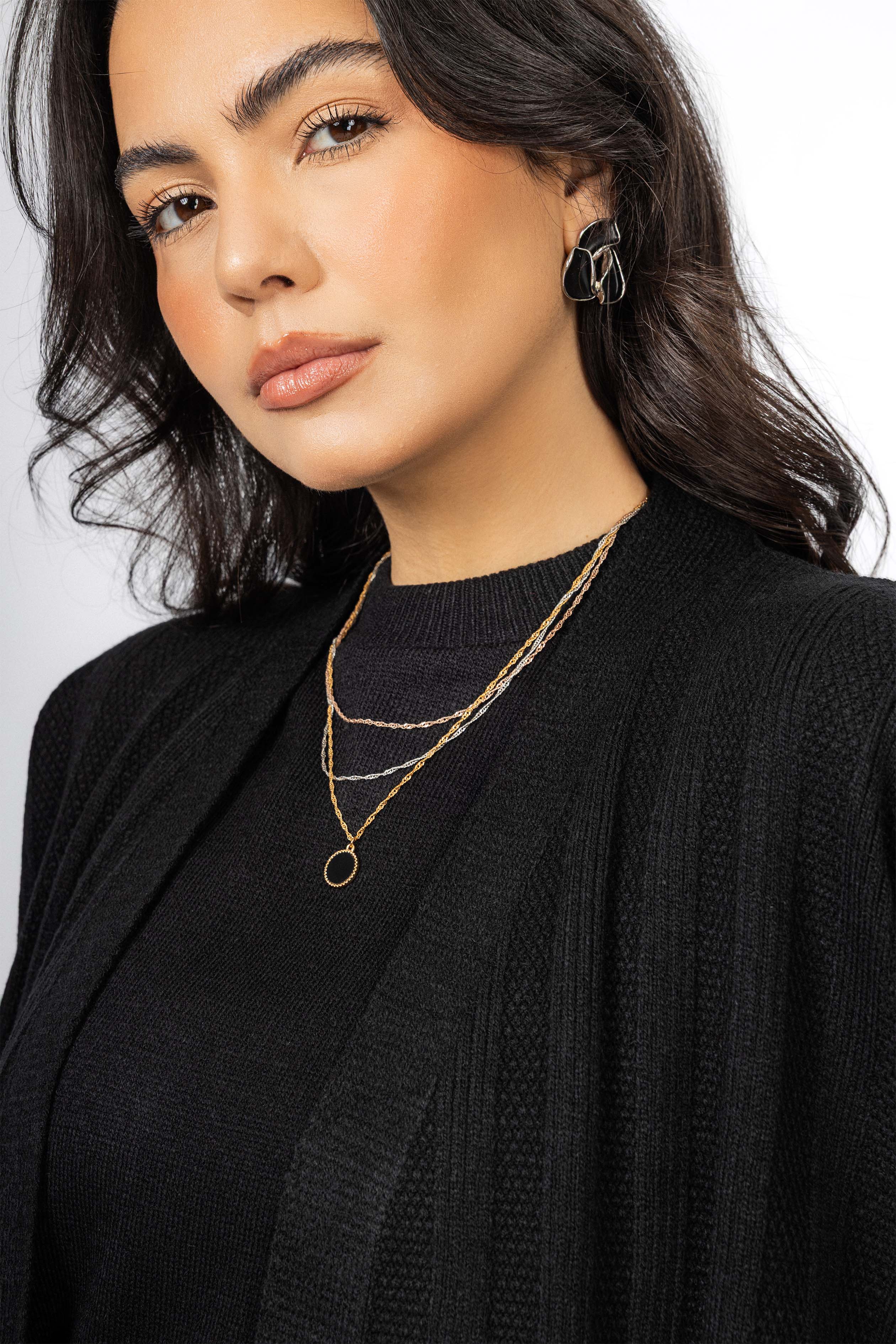 Black Casual Knitted Set