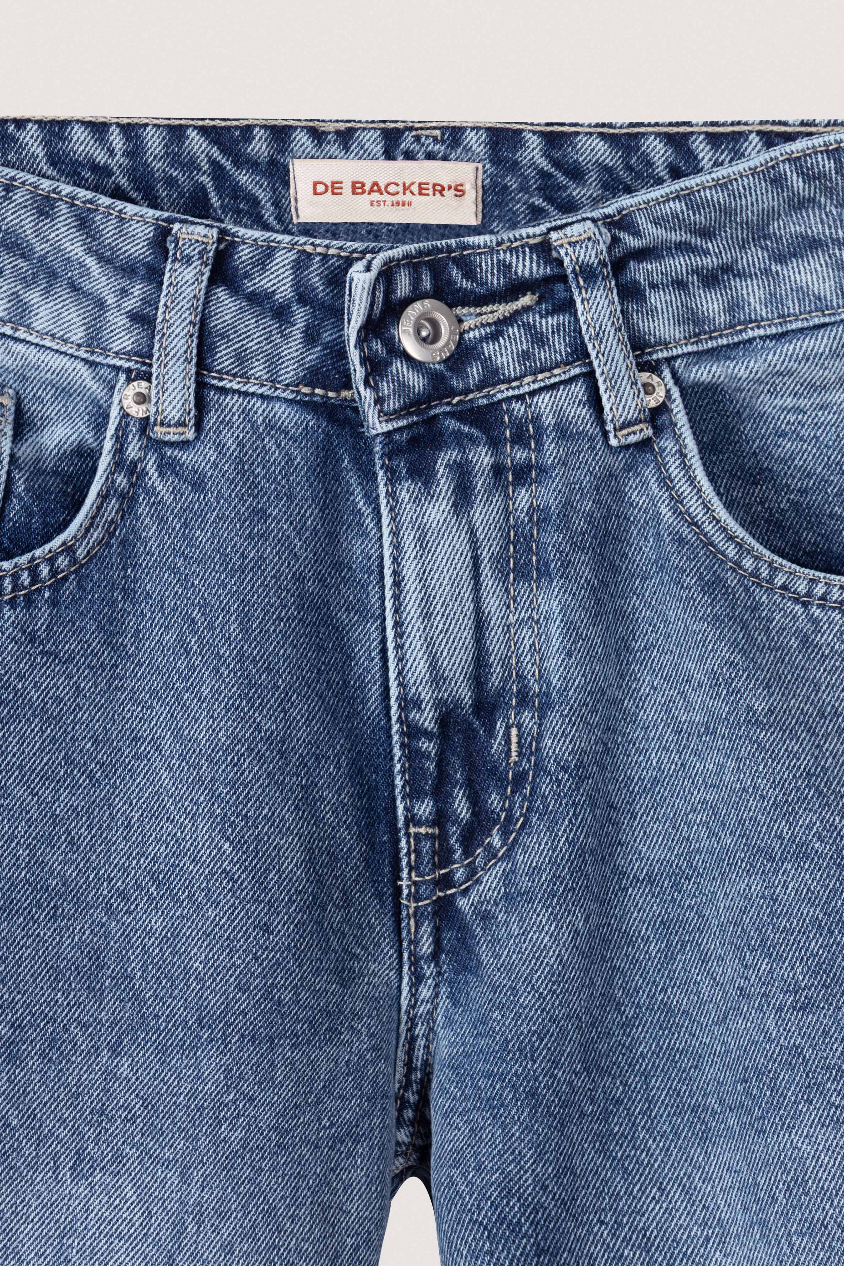 Medium Blue wash Straight Jeans