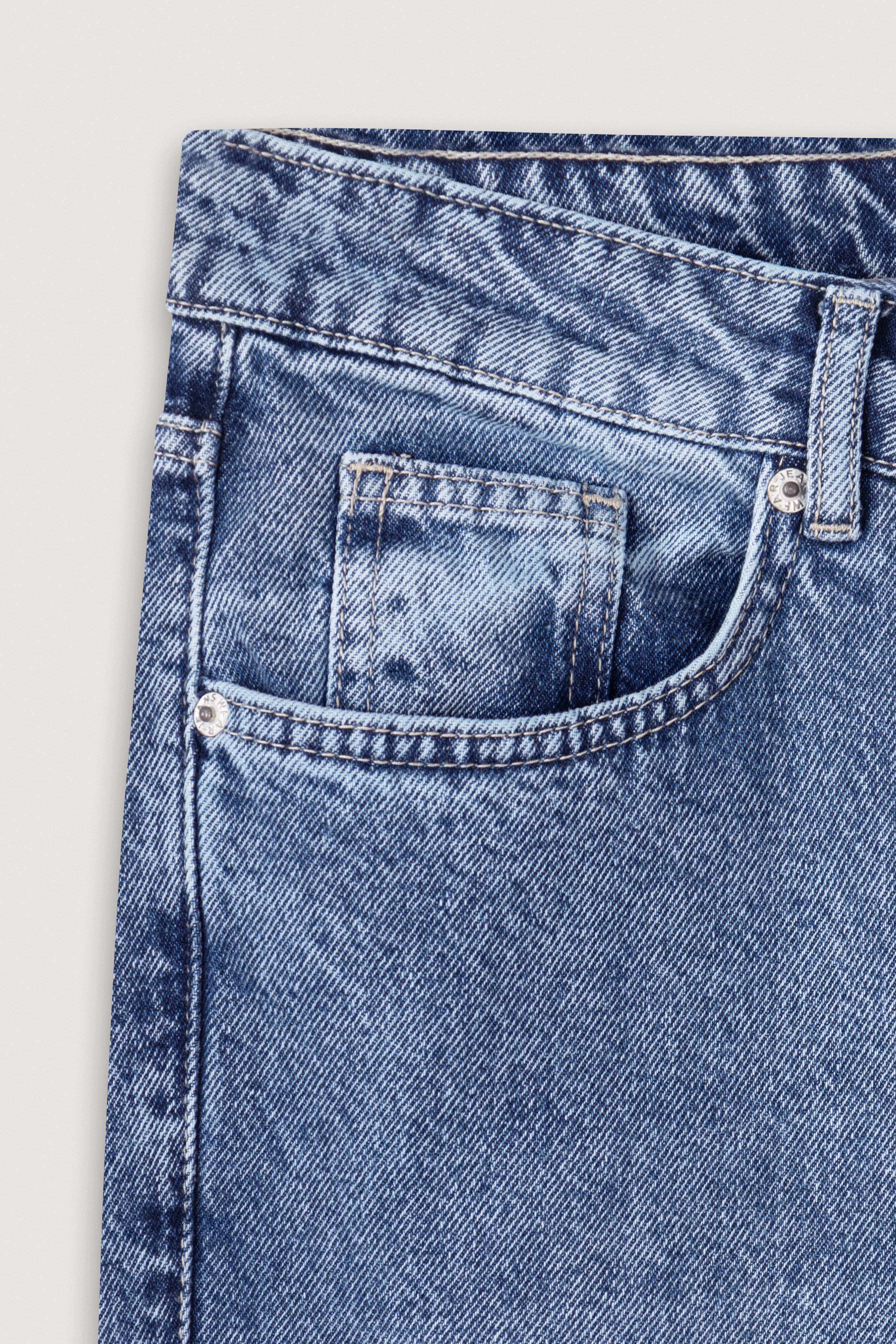 Medium Blue wash Straight Jeans