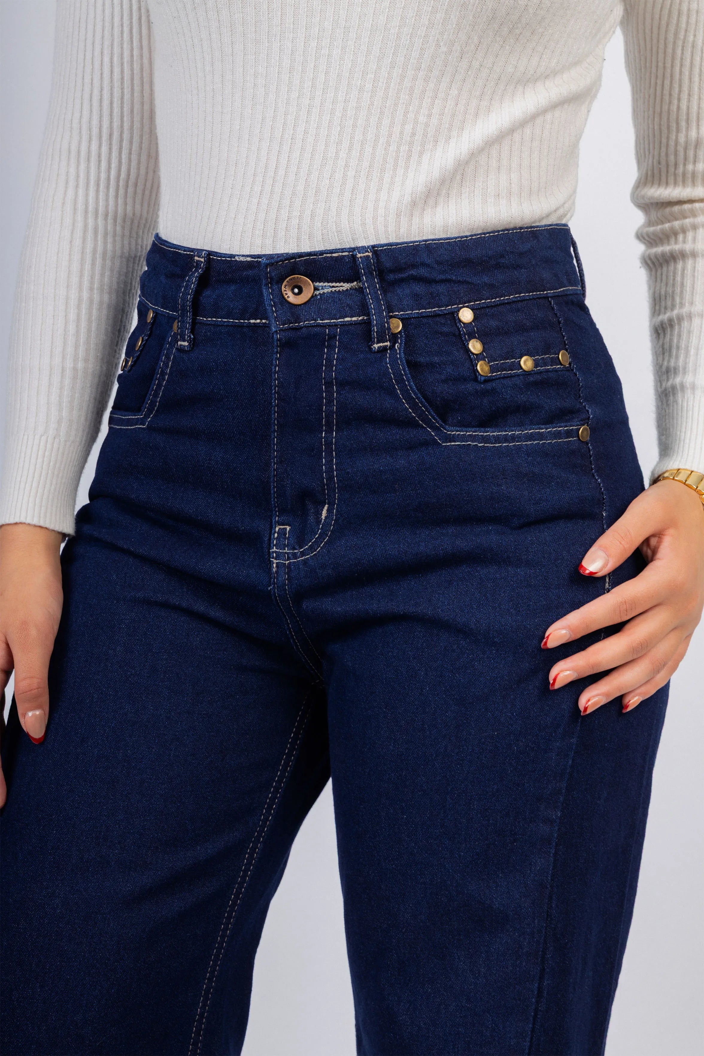 Dark Navy Washed wide leg Jeans