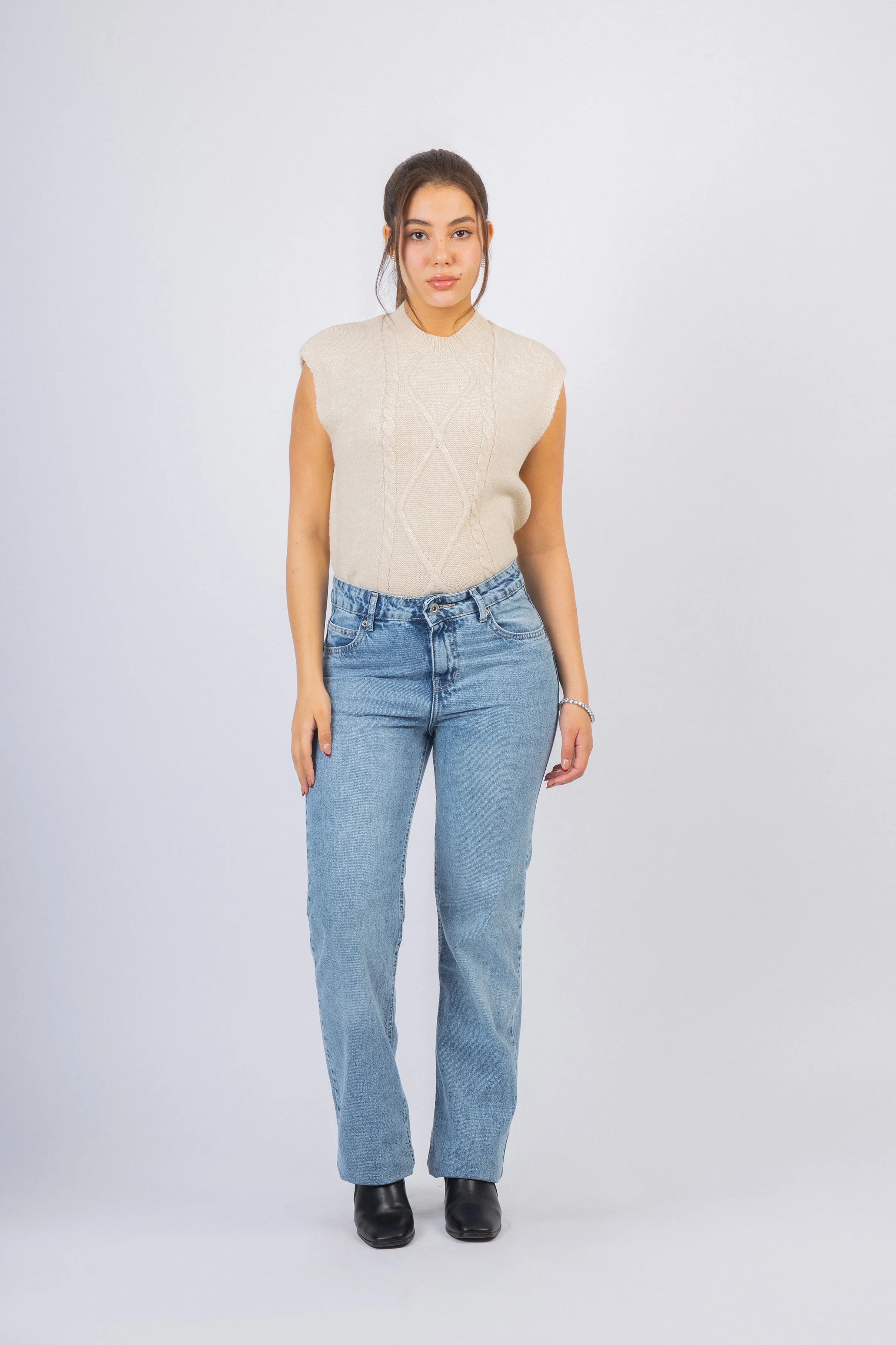 Light Blue wash Straight Jeans