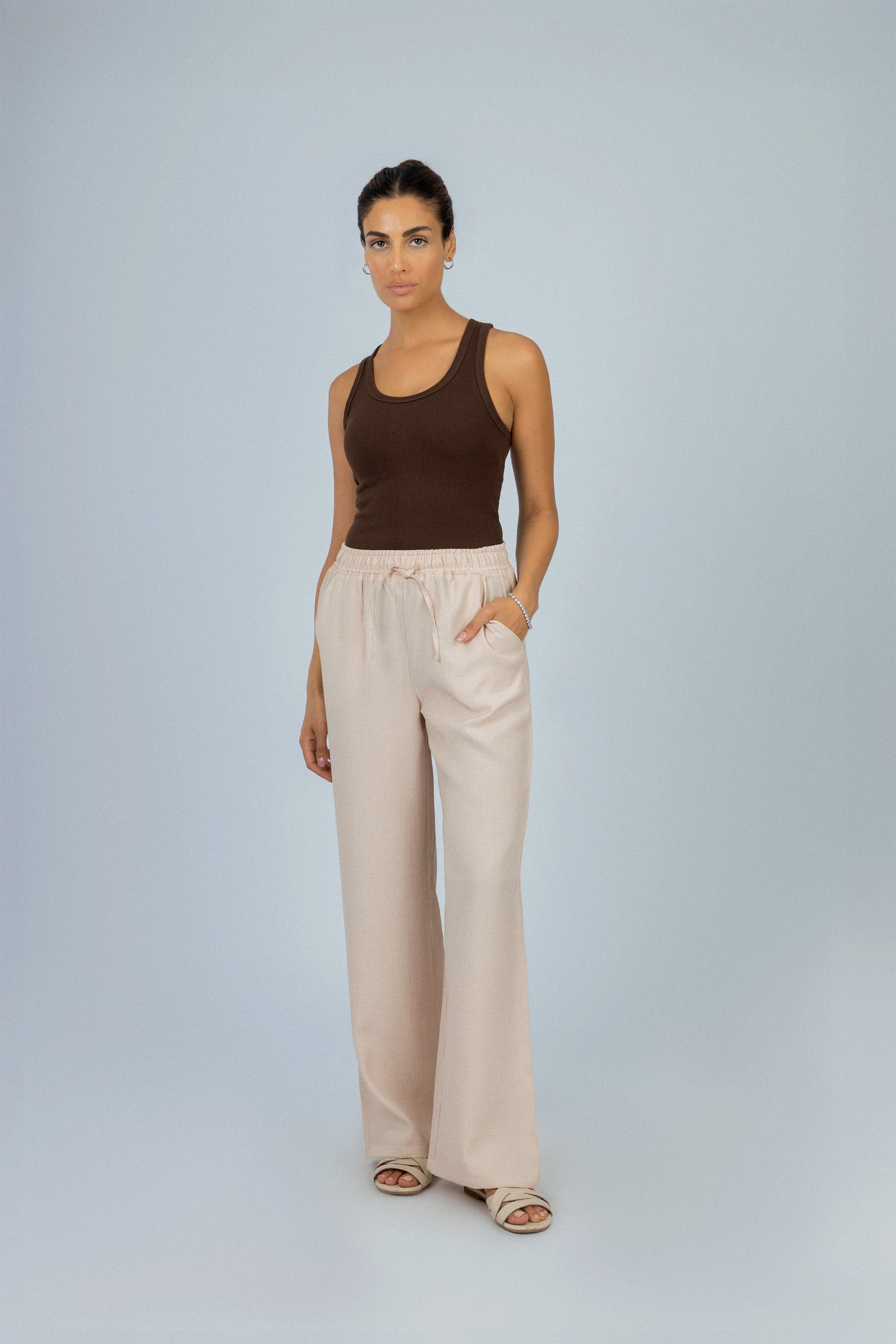 Wide Leg Rose Pant