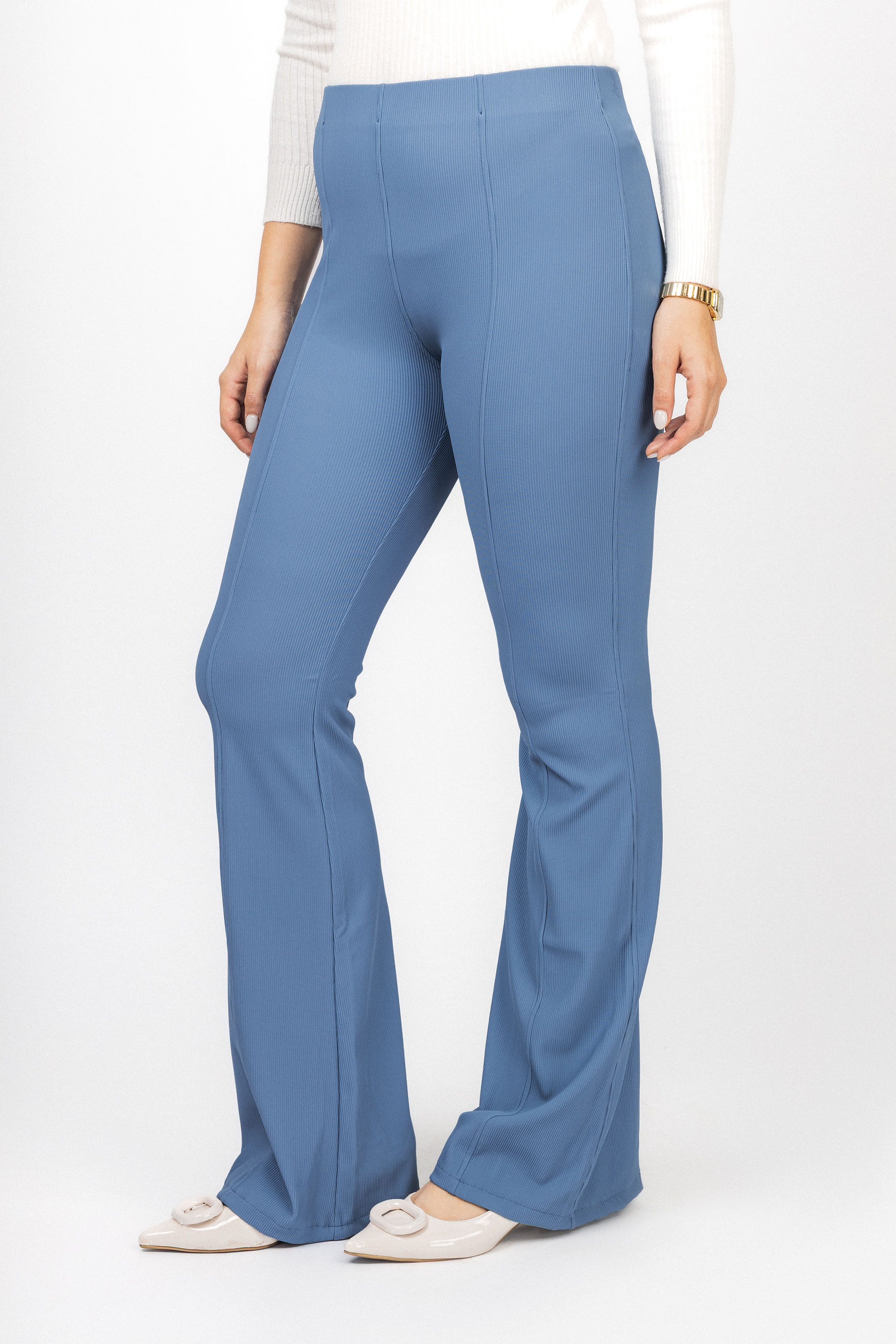 Light Blue Jersey Casual Pants