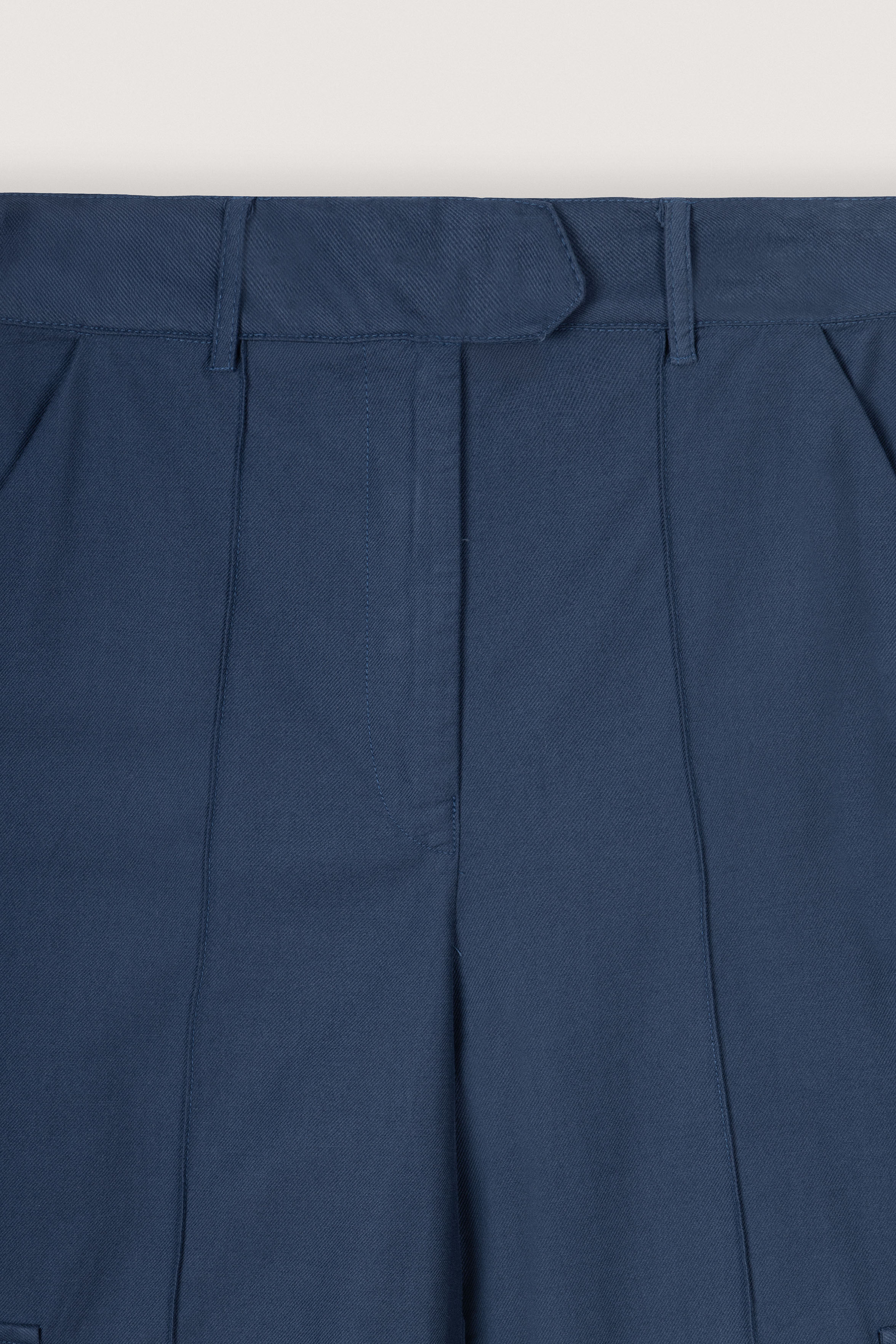 Teal Blue Gabardine Cargo pants