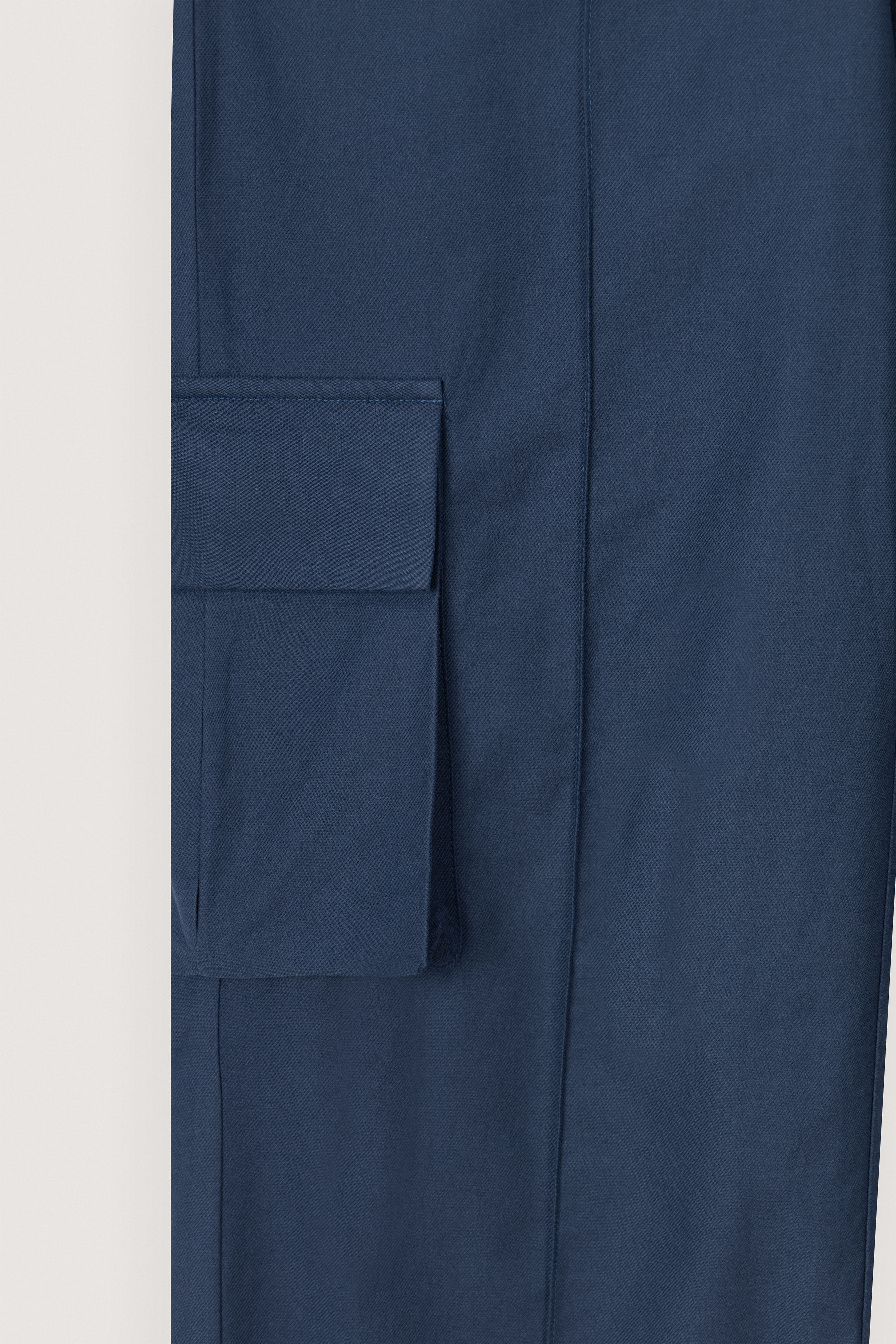 Teal Blue Gabardine Cargo pants