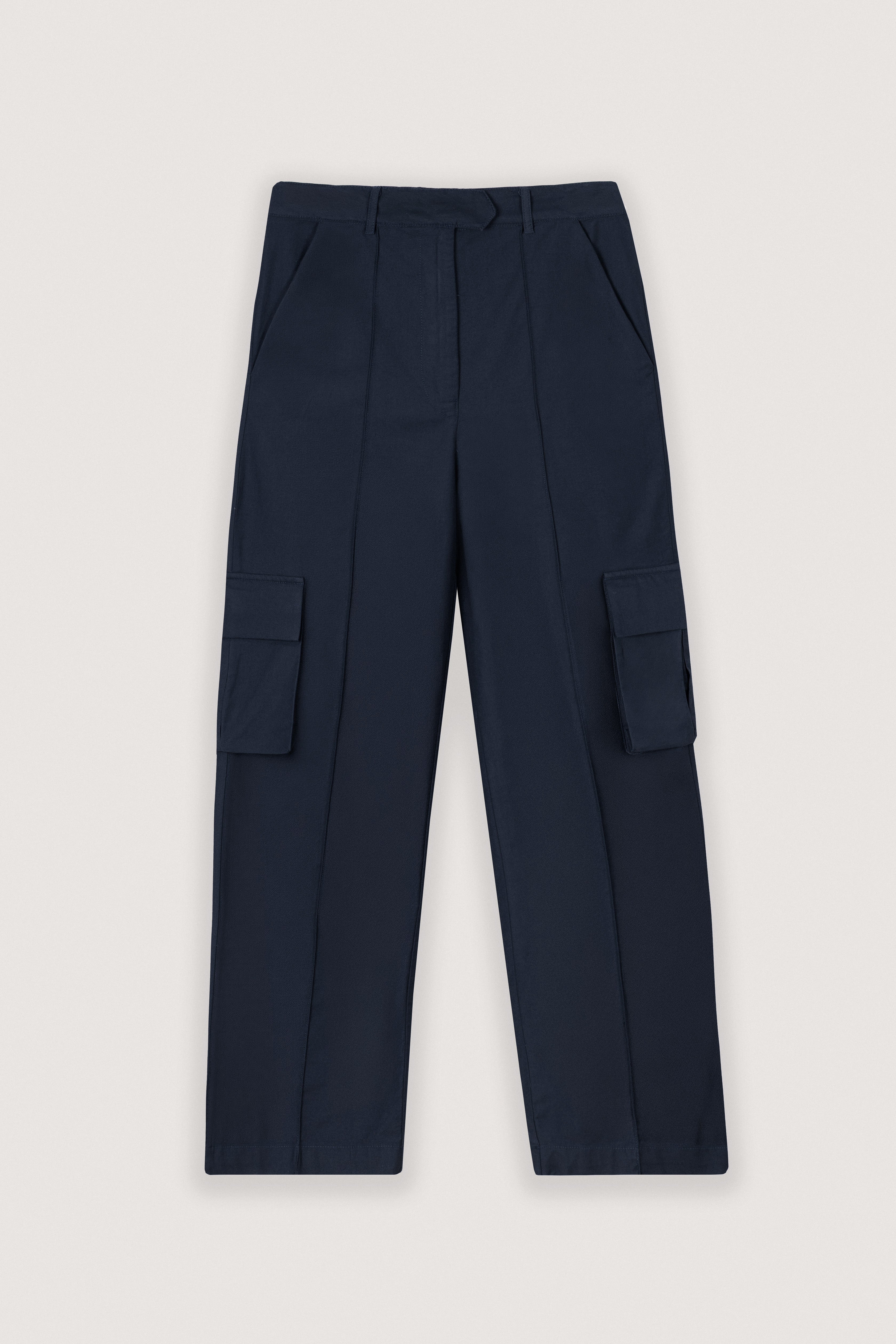 Navy Gabardine Cargo pants