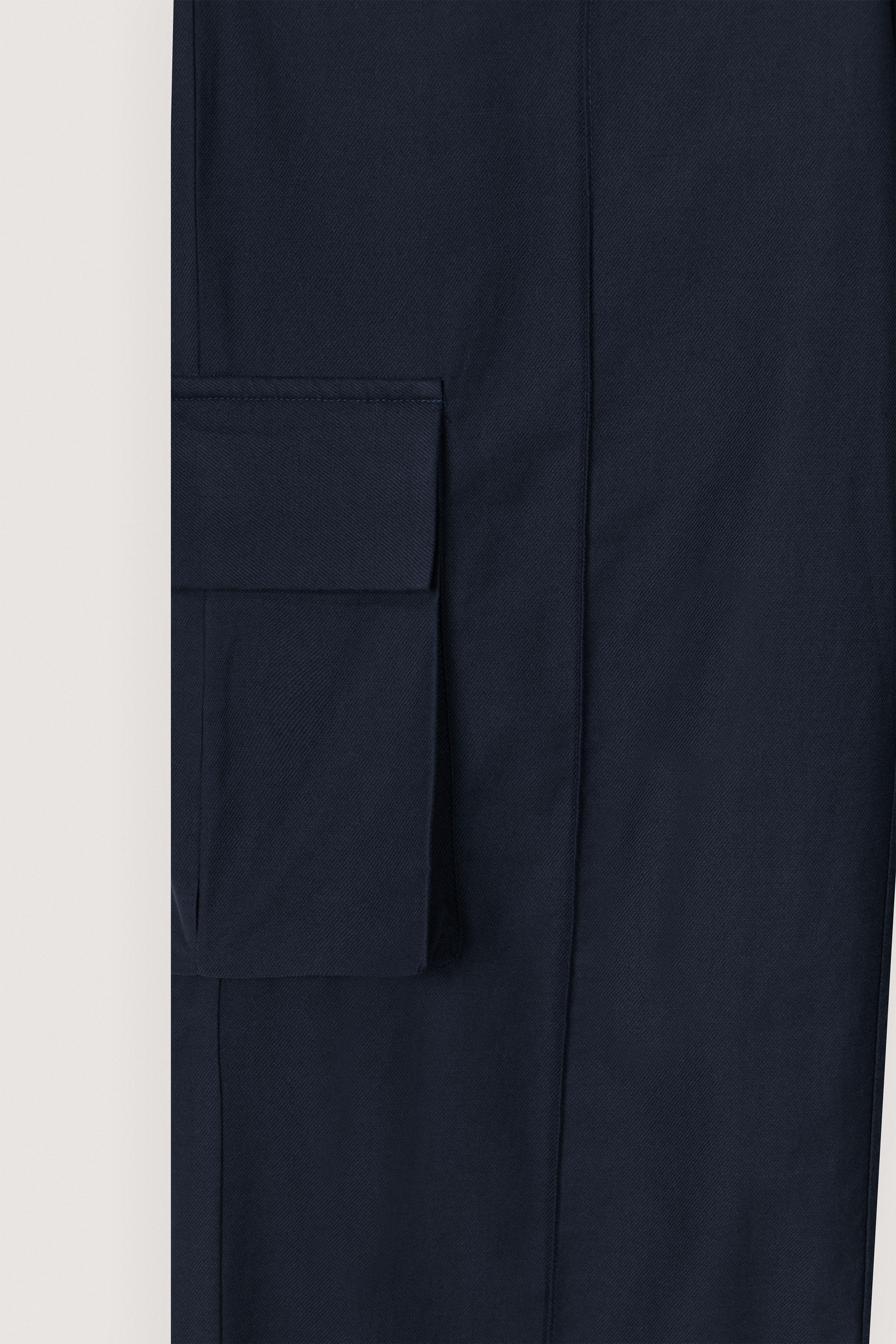 Navy Gabardine Cargo pants