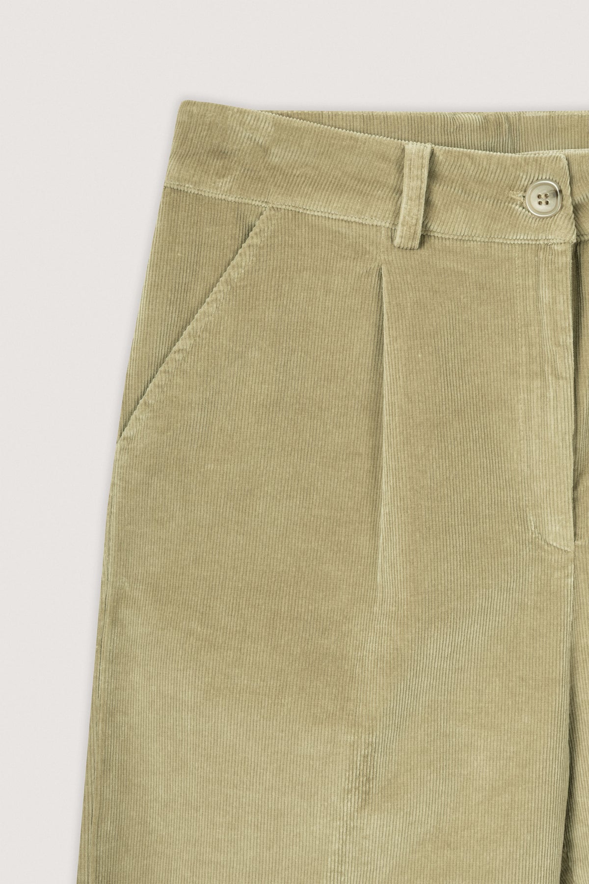 Beige Corduroy Velvet Pants - De Backers - 7