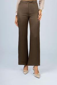 Women's Brown Classic Side Zip Pants