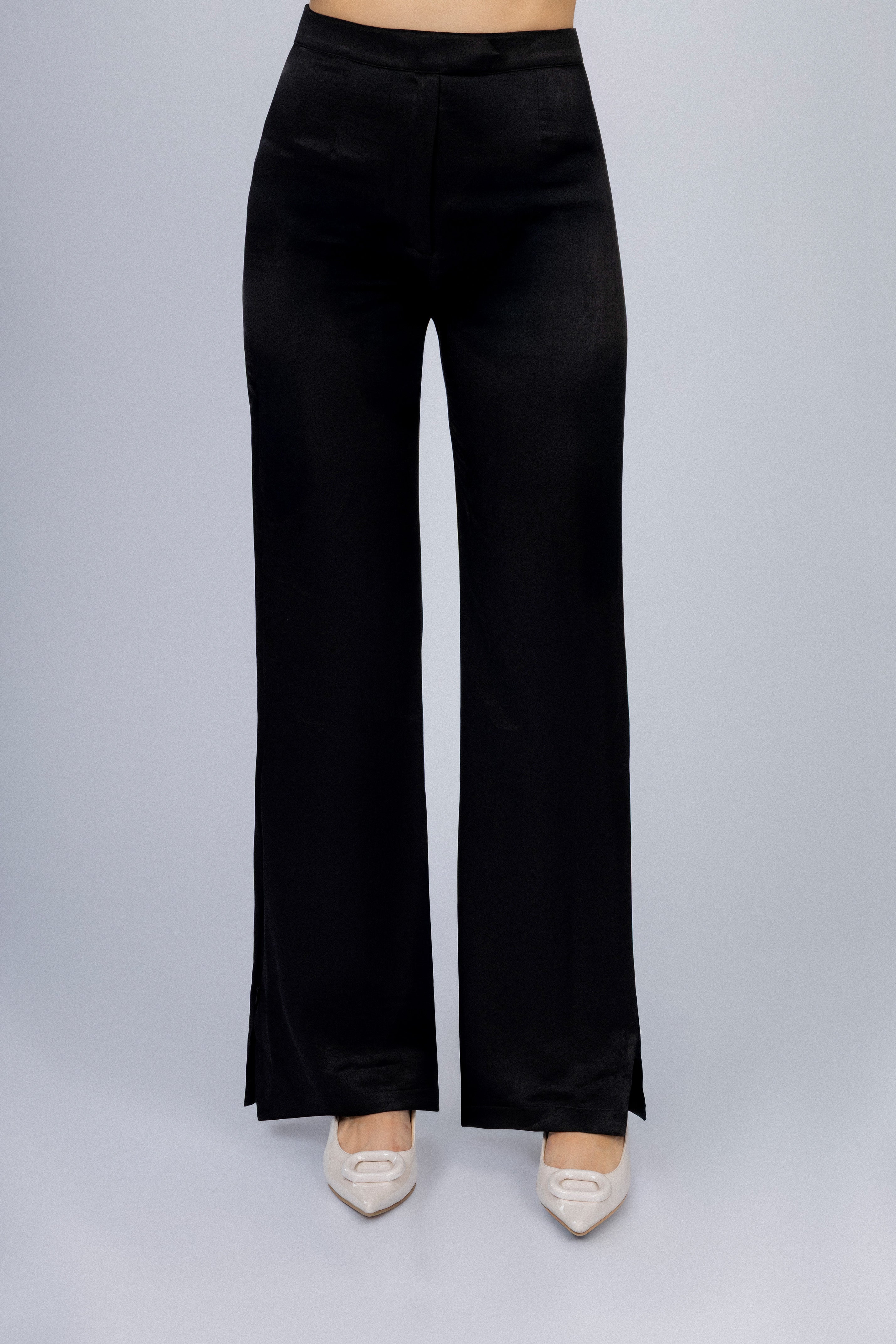 Women's Black Classic Side Zip Pants