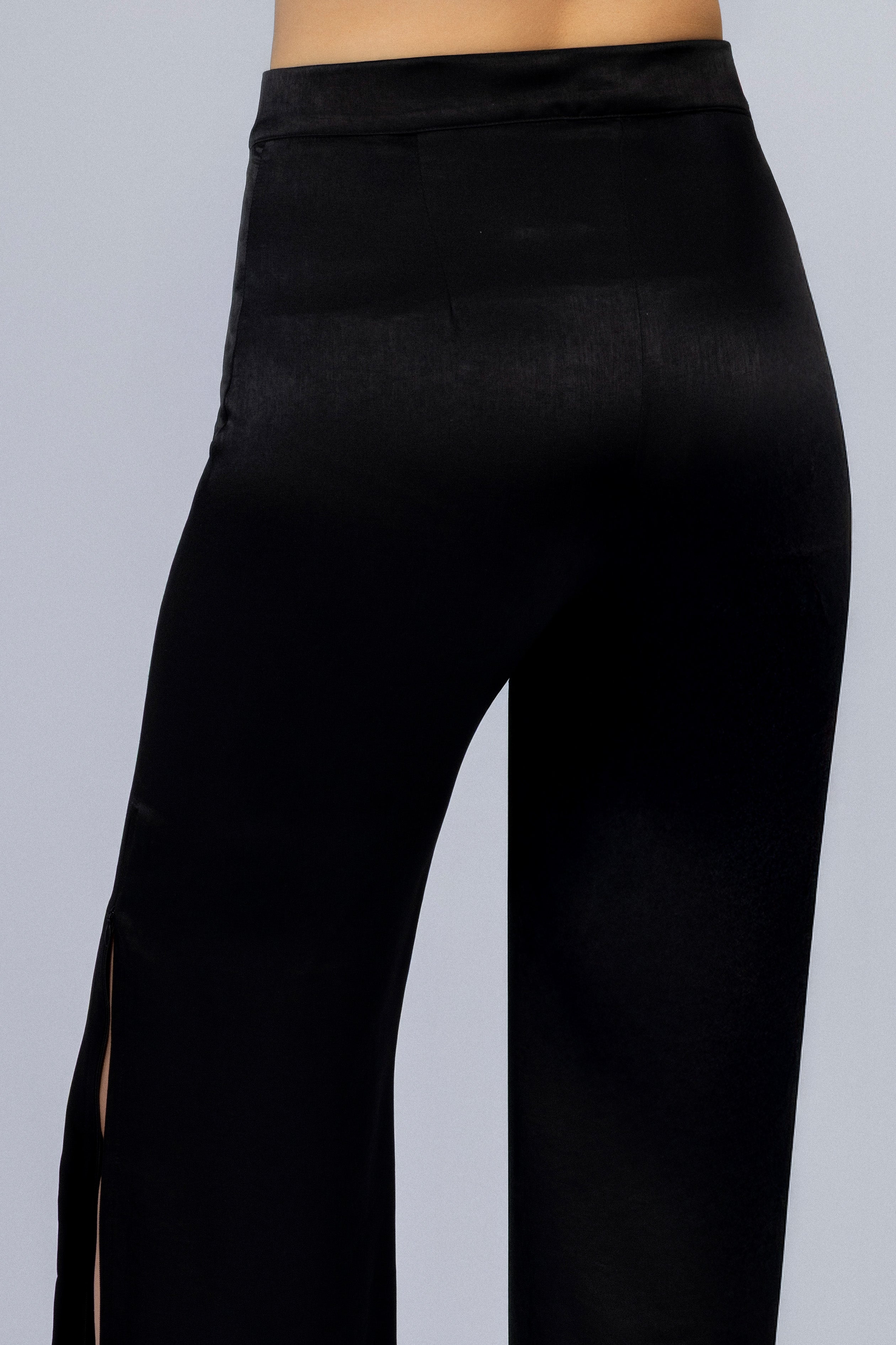 Women's Black Classic Side Zip Pants