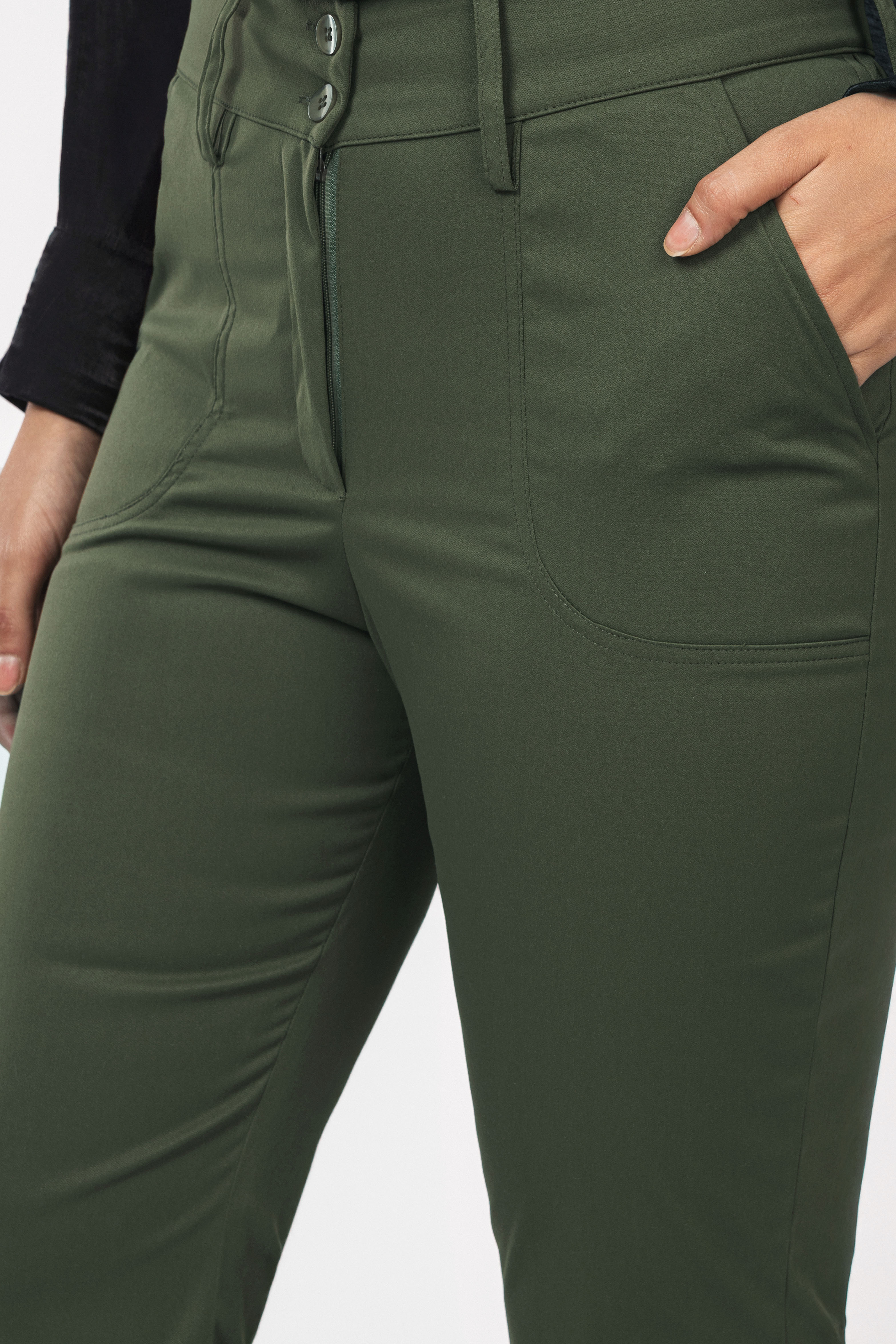 Bootcut Dark Green Classic Pants
