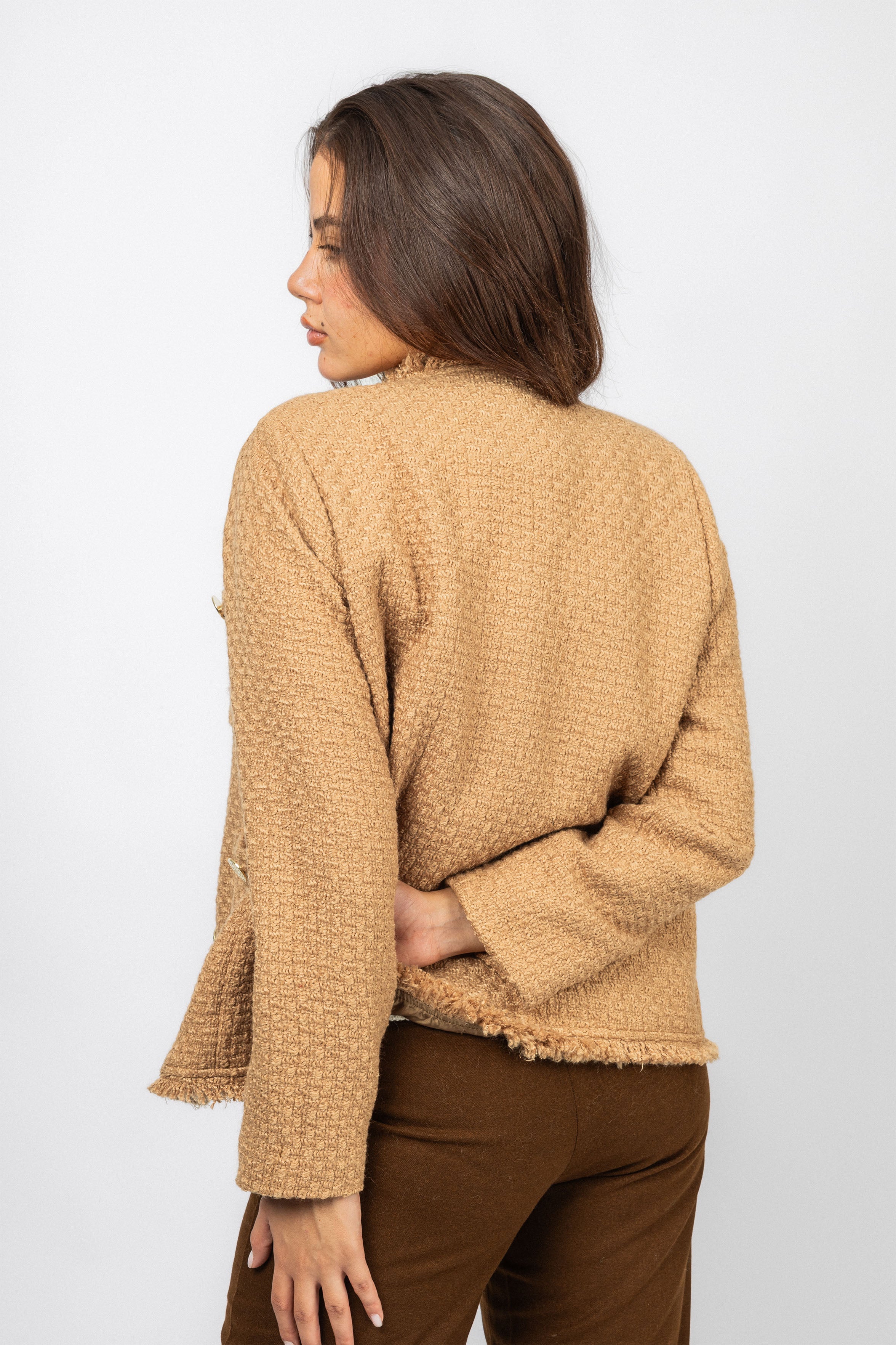 Beige Tweed Jacket