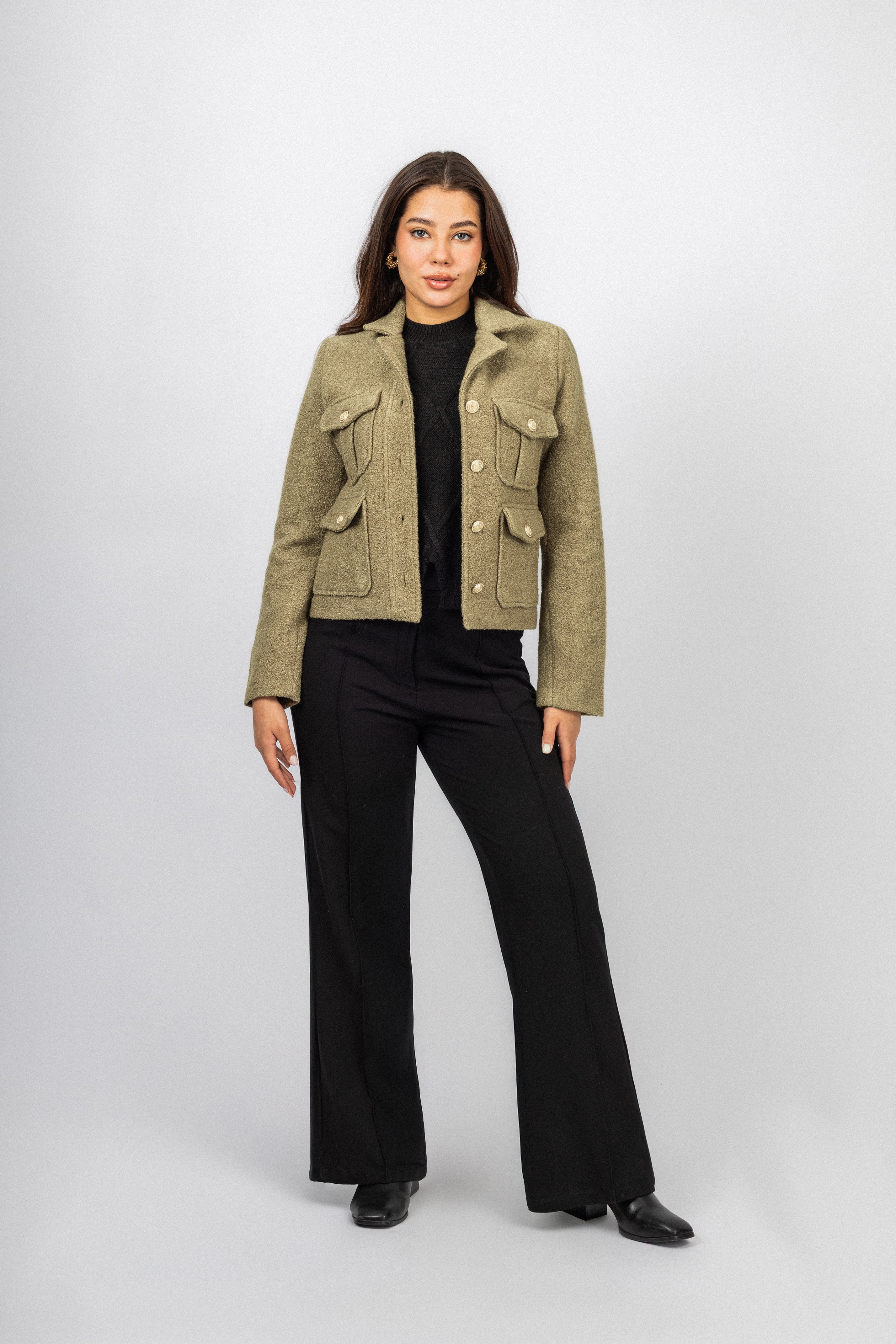Khaki heavy Short Jacket