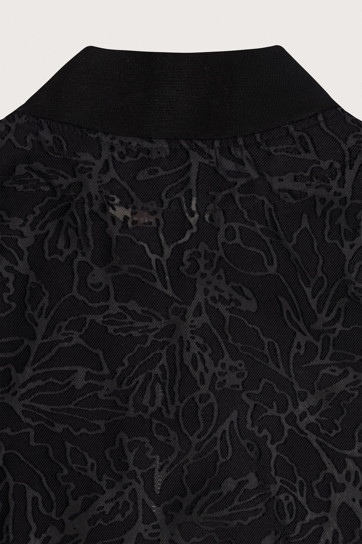 Black Jacquard Chiffon Jacket
