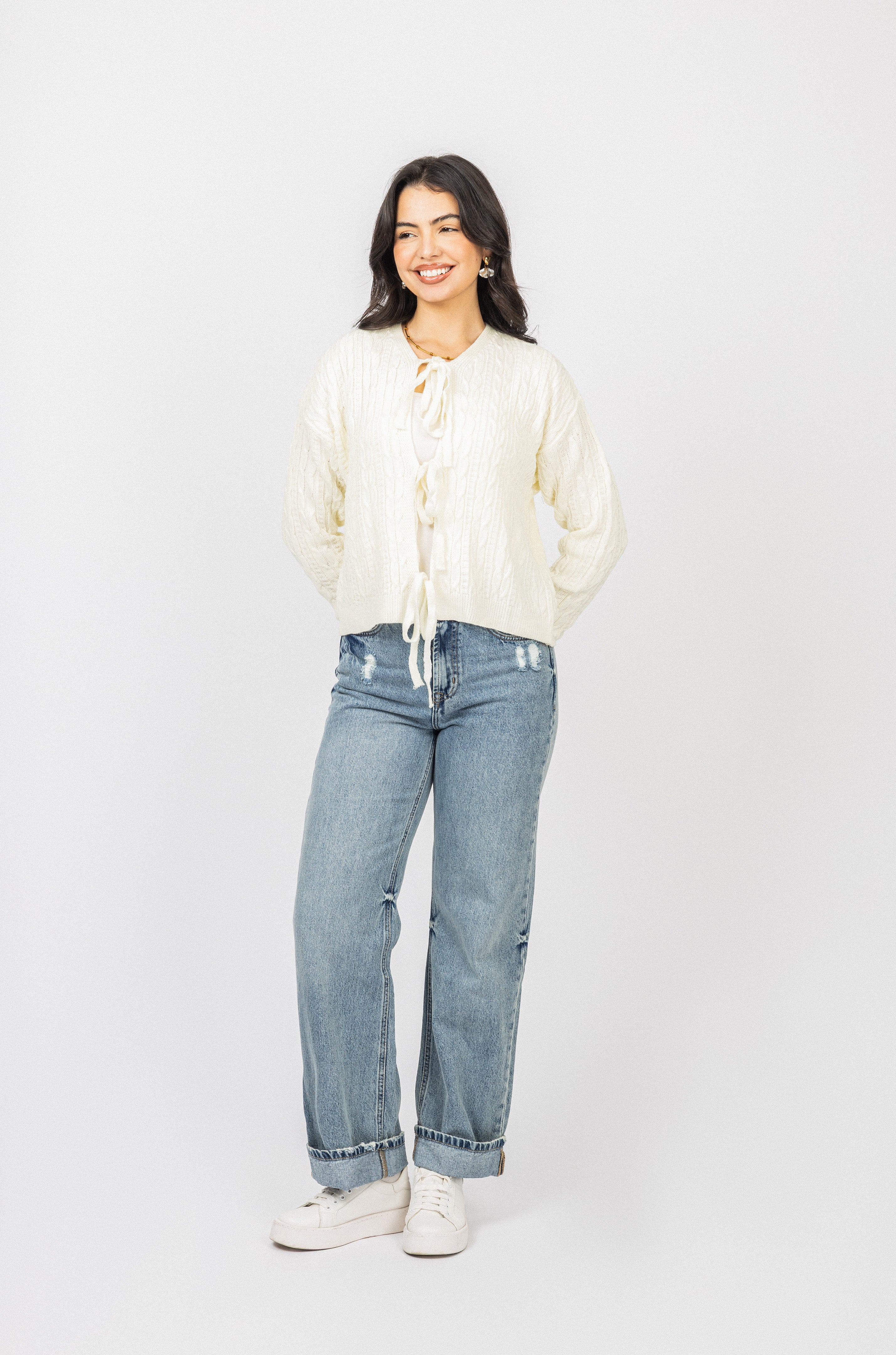 Off White Knitted Jacket