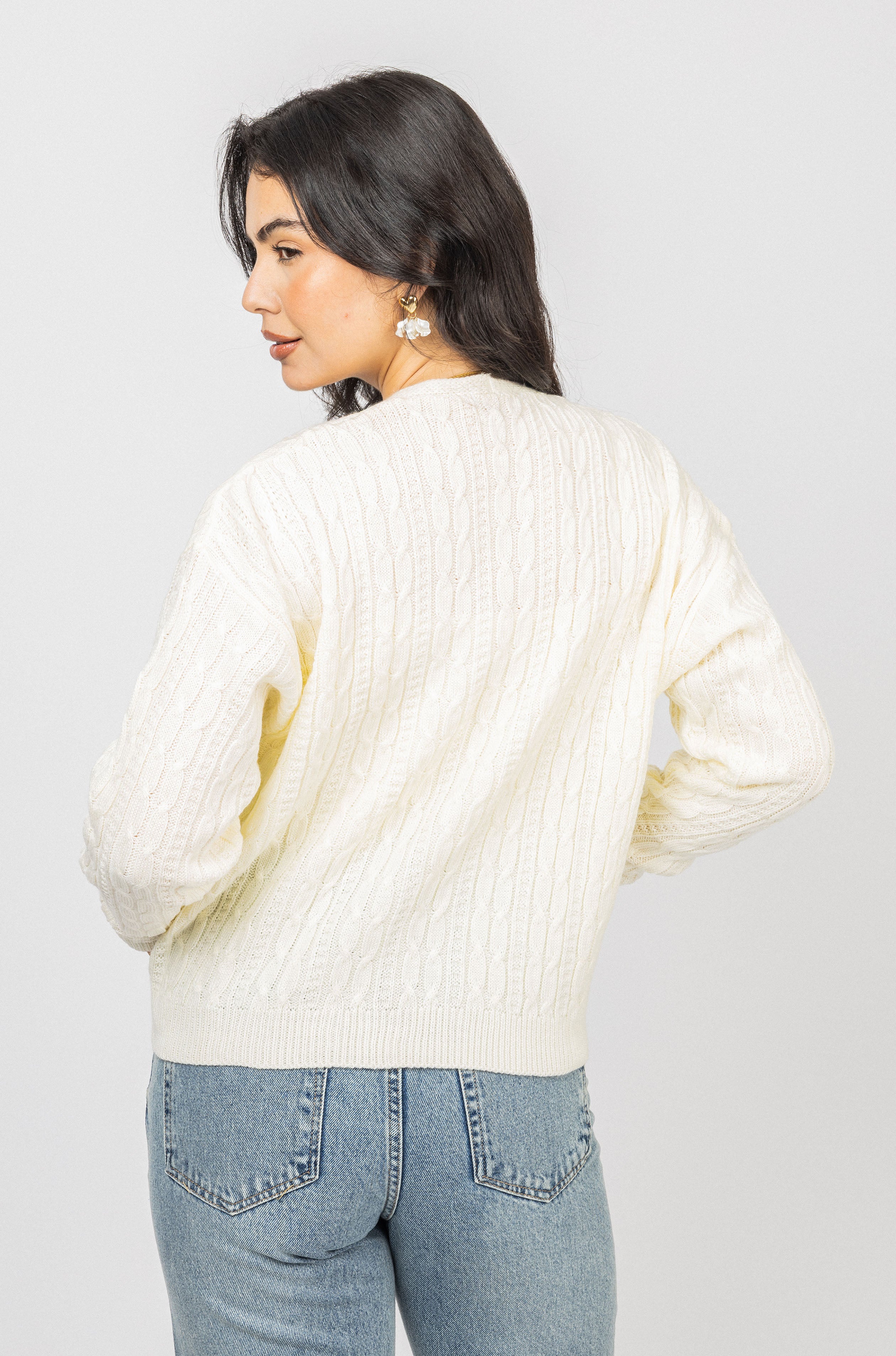 Off White Knitted Jacket