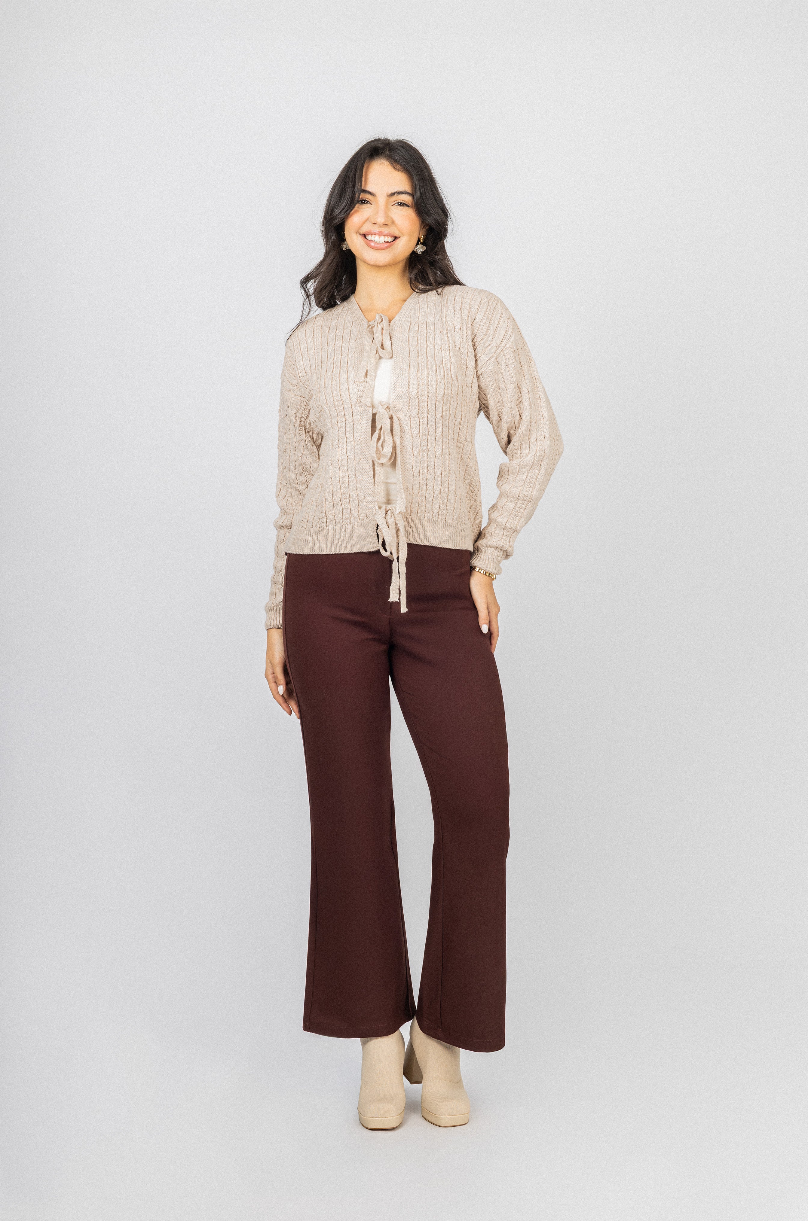 Beige Knitted Jacket