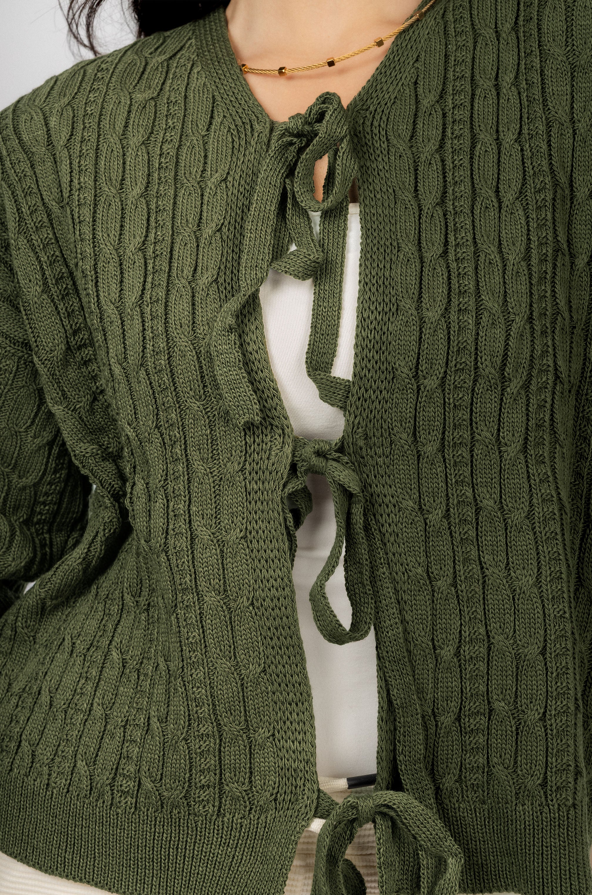 Dark Green Knitted Jacket