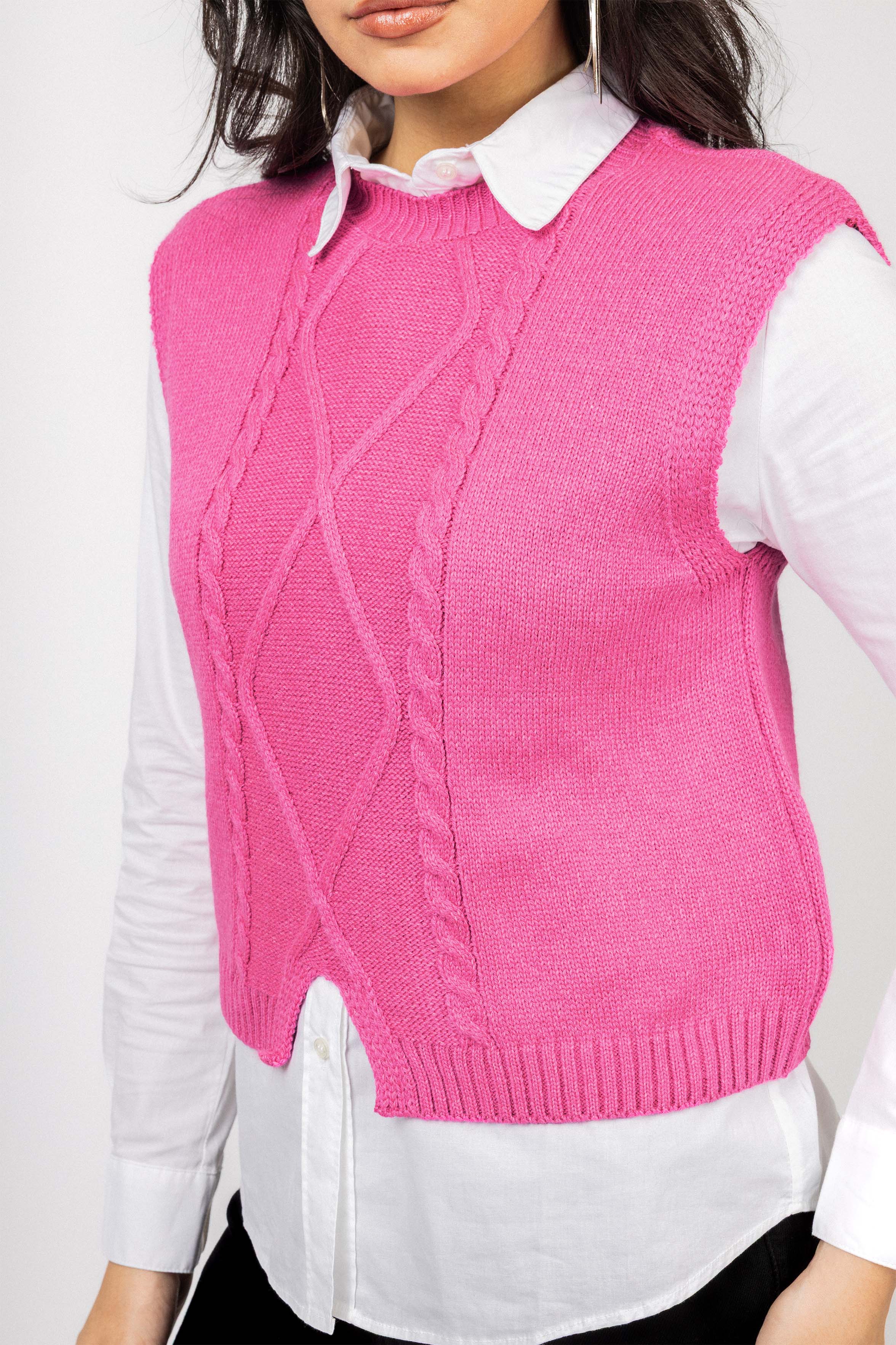Rose Knitted Women Vest
