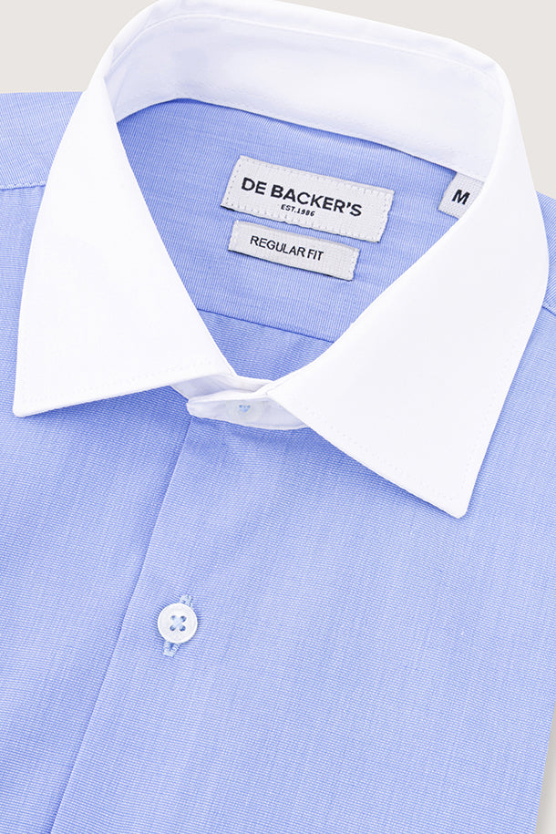 Blue White-Collar Classic Shirt - De Backers - 2