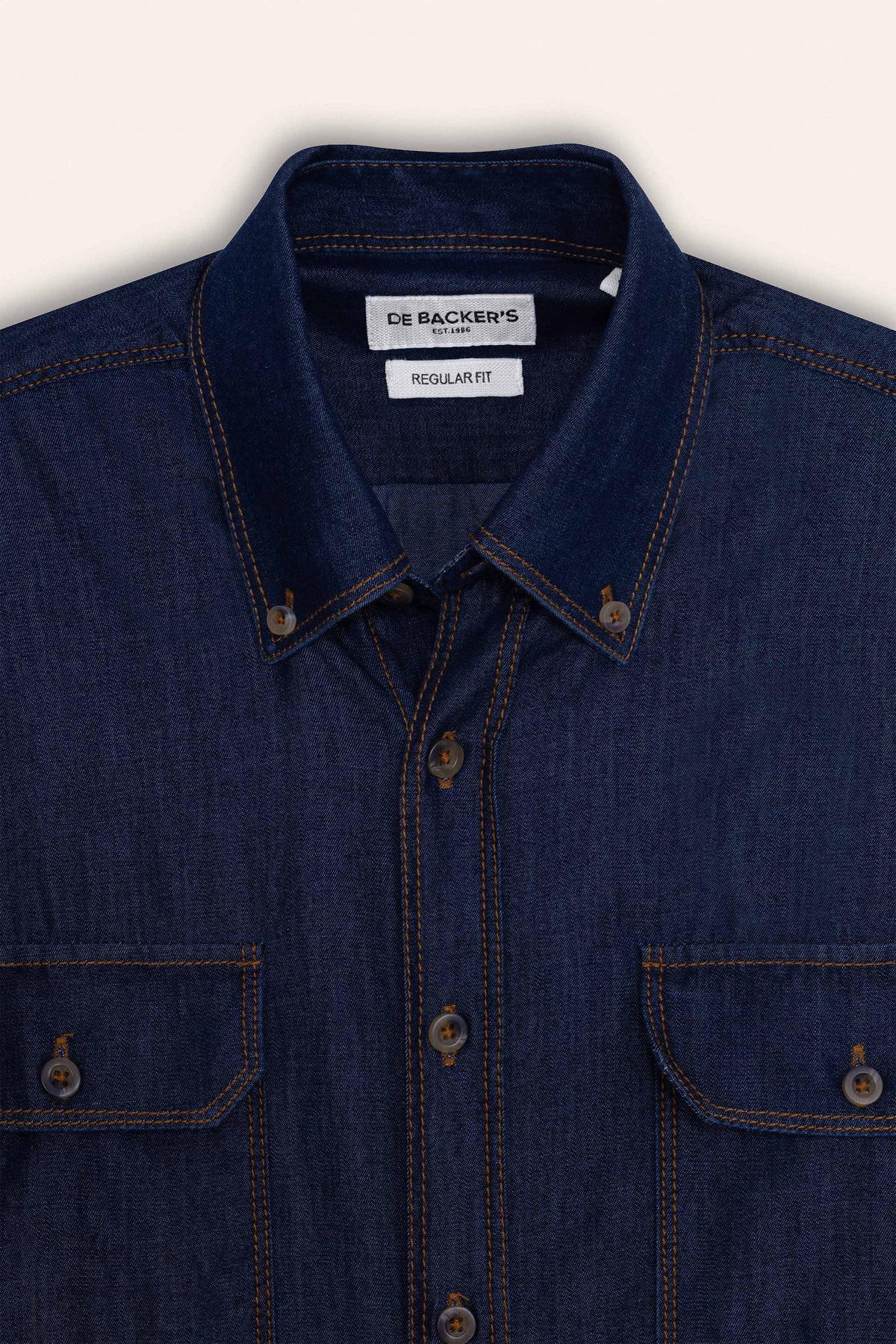 Dark Navy Casual Jeans Shirt - De Backers - 2