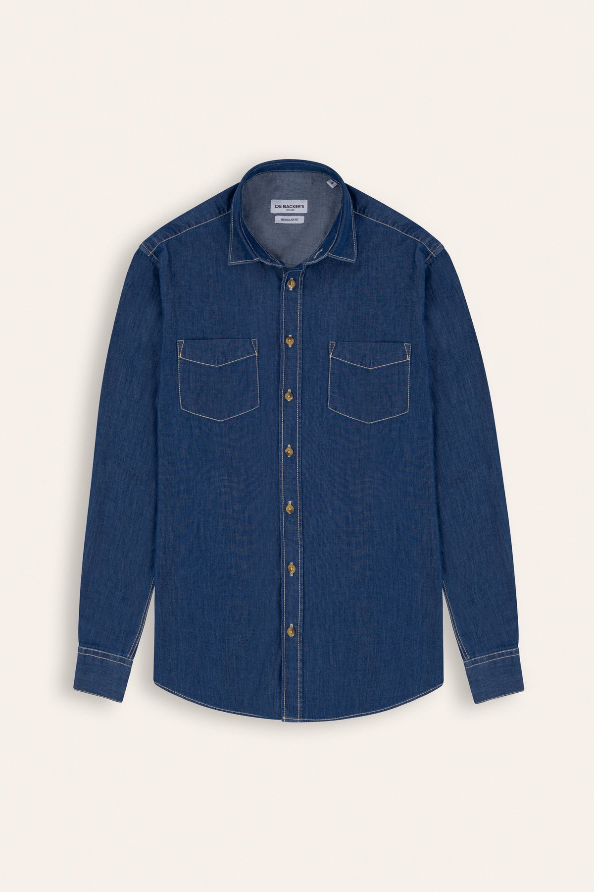 Indigo Casual Jeans Shirt - De Backers - 1
