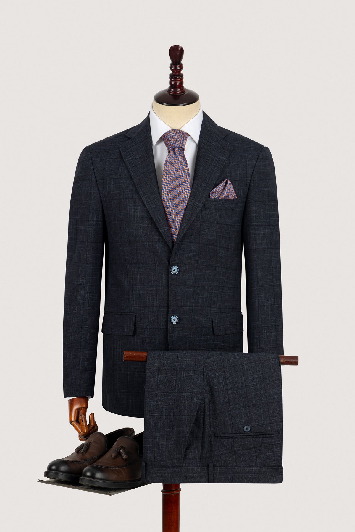 Men's Suit Egypt - Charcoal Check Classic City Suit - 1