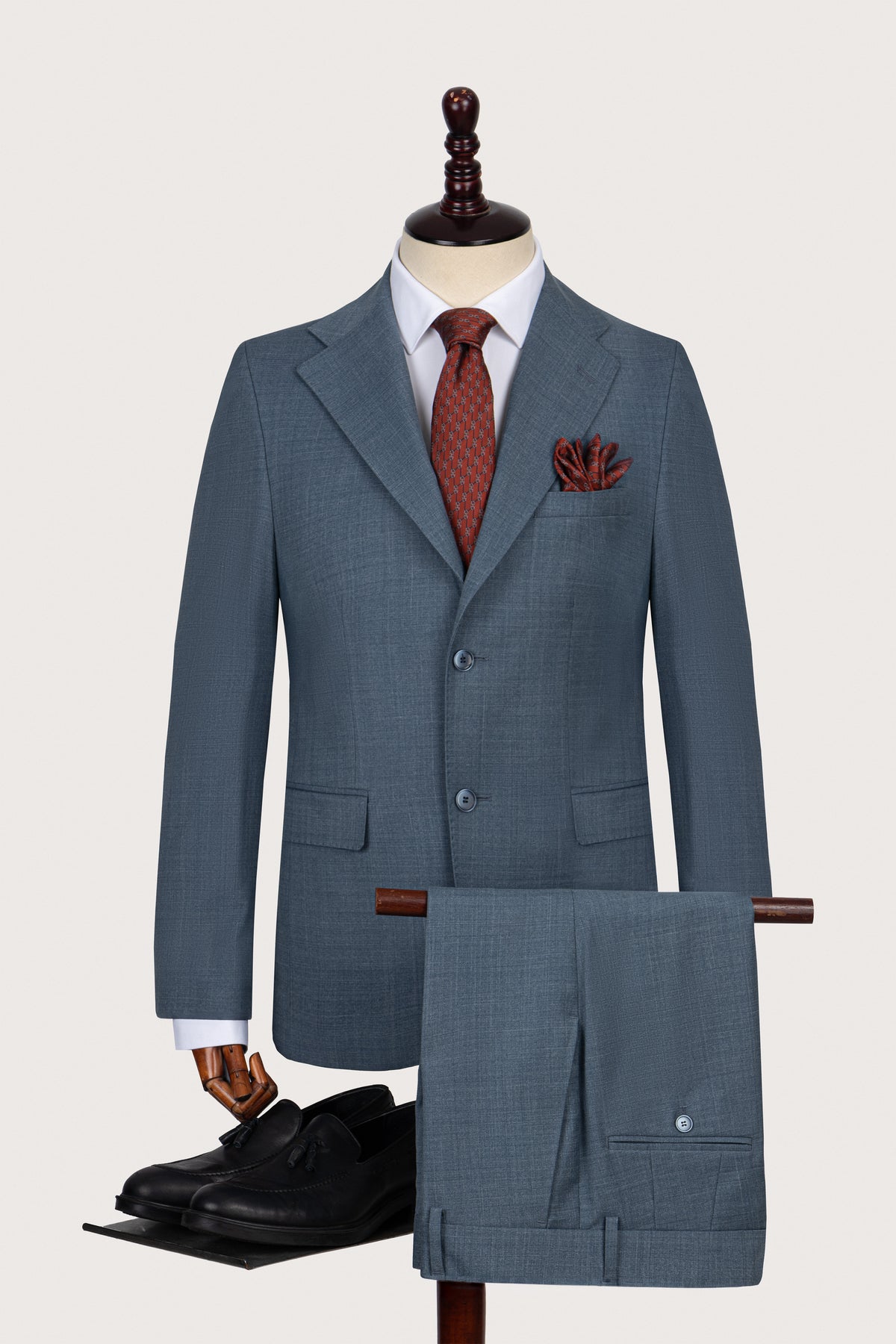 Dark Petrol Blue Casual Suit - De Backers - 1